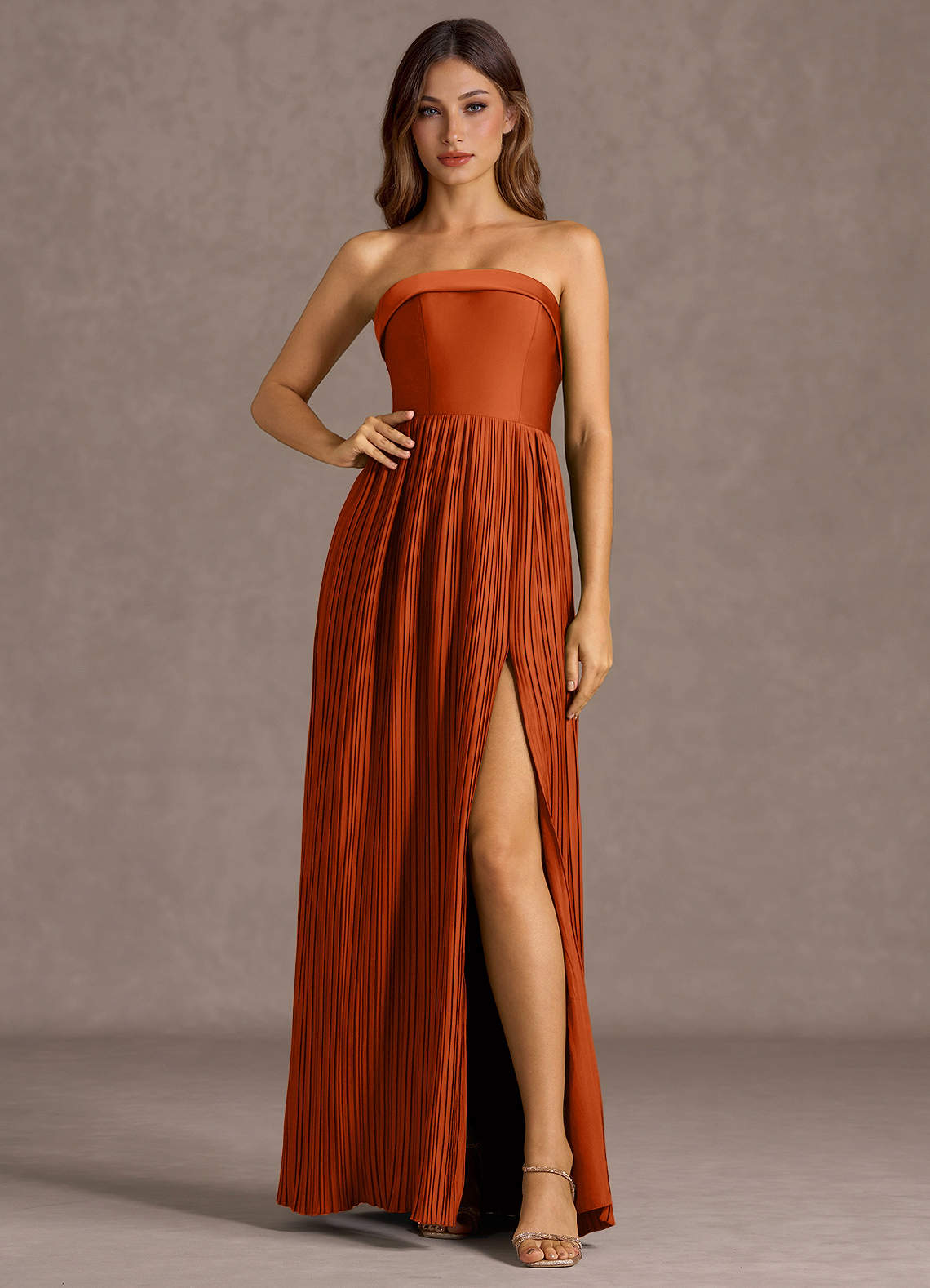 Nayeli Rust Maxi Dress image1