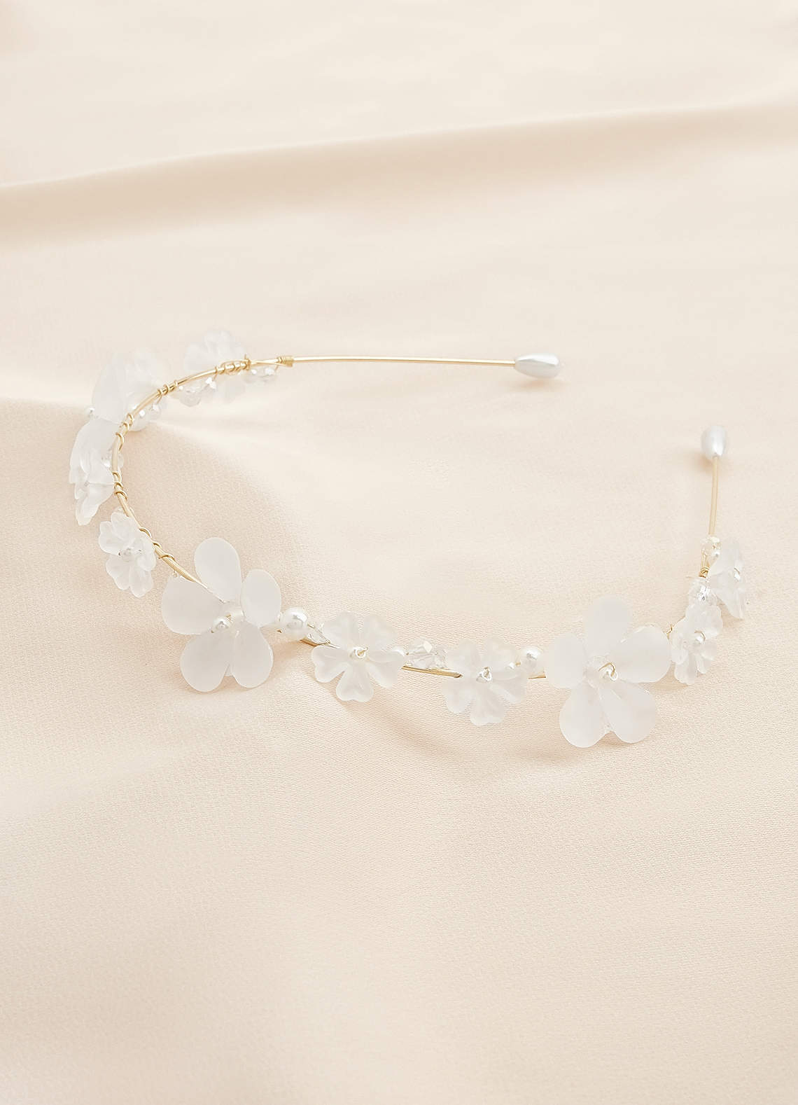 Frosted Floral Bead Headband Azazie