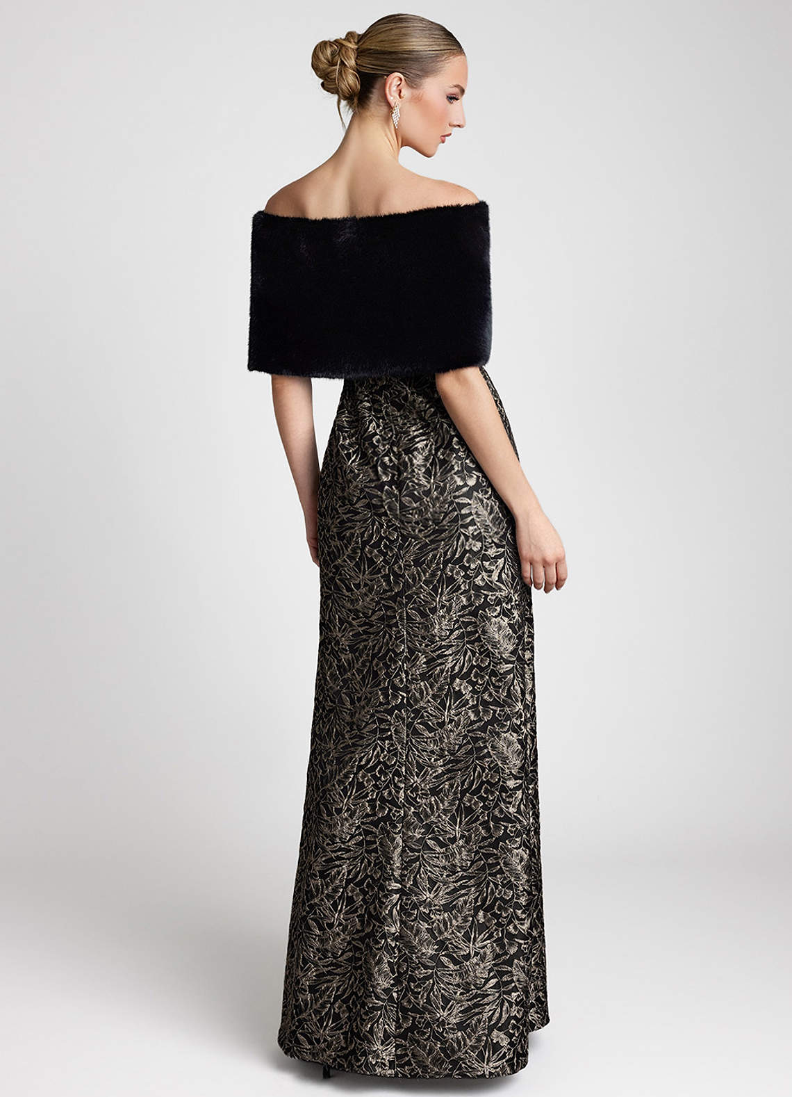 front Ethereal Faux Fur Wrap