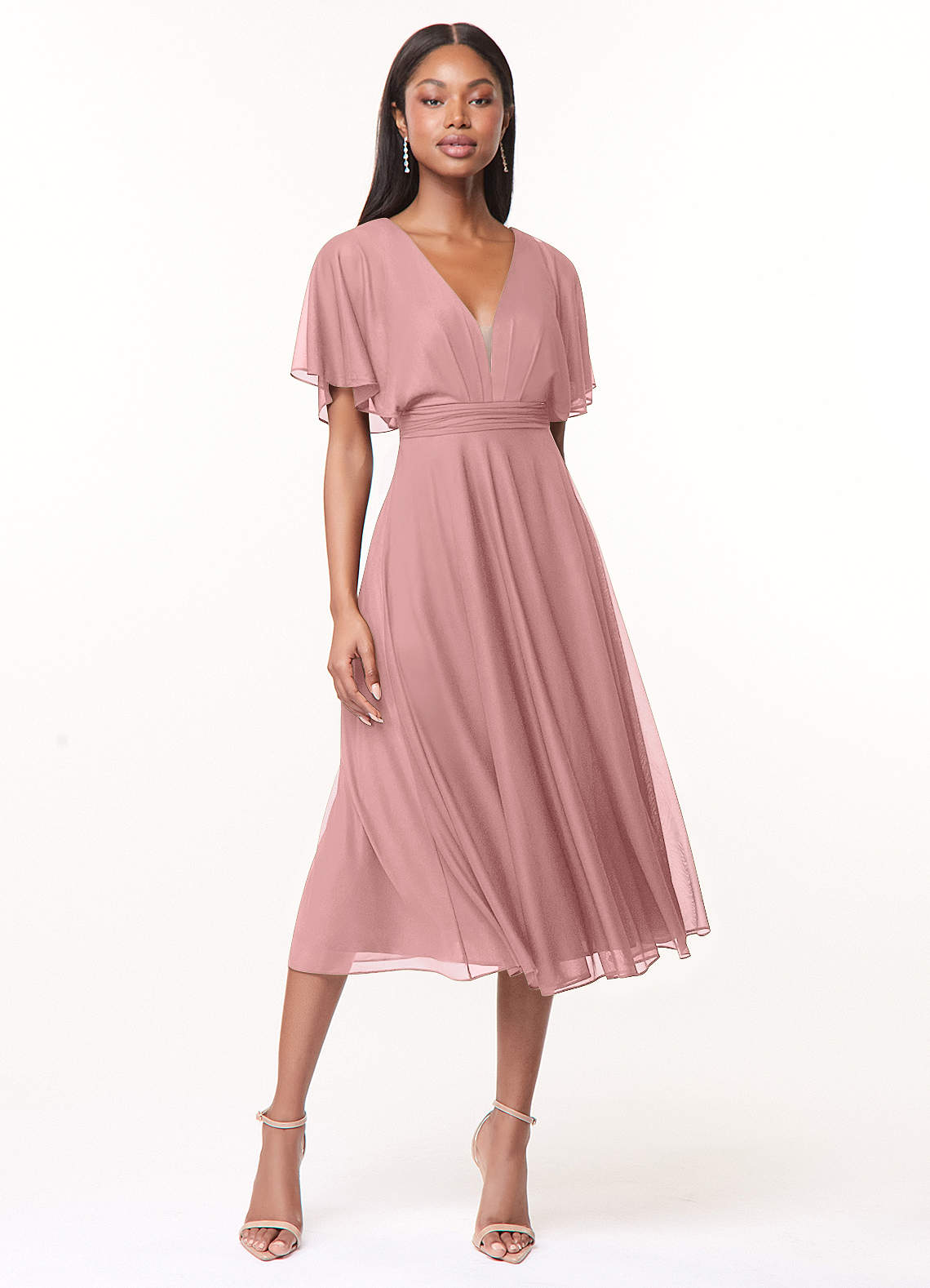 Azazie Tinsley Ready to Ship Dusty Rose Mesh Bridesmaid Dresses | Azazie Azazie Tinsley Ready to Ship Dusty Rose Mesh Bridesmaid Dresses | Azazie