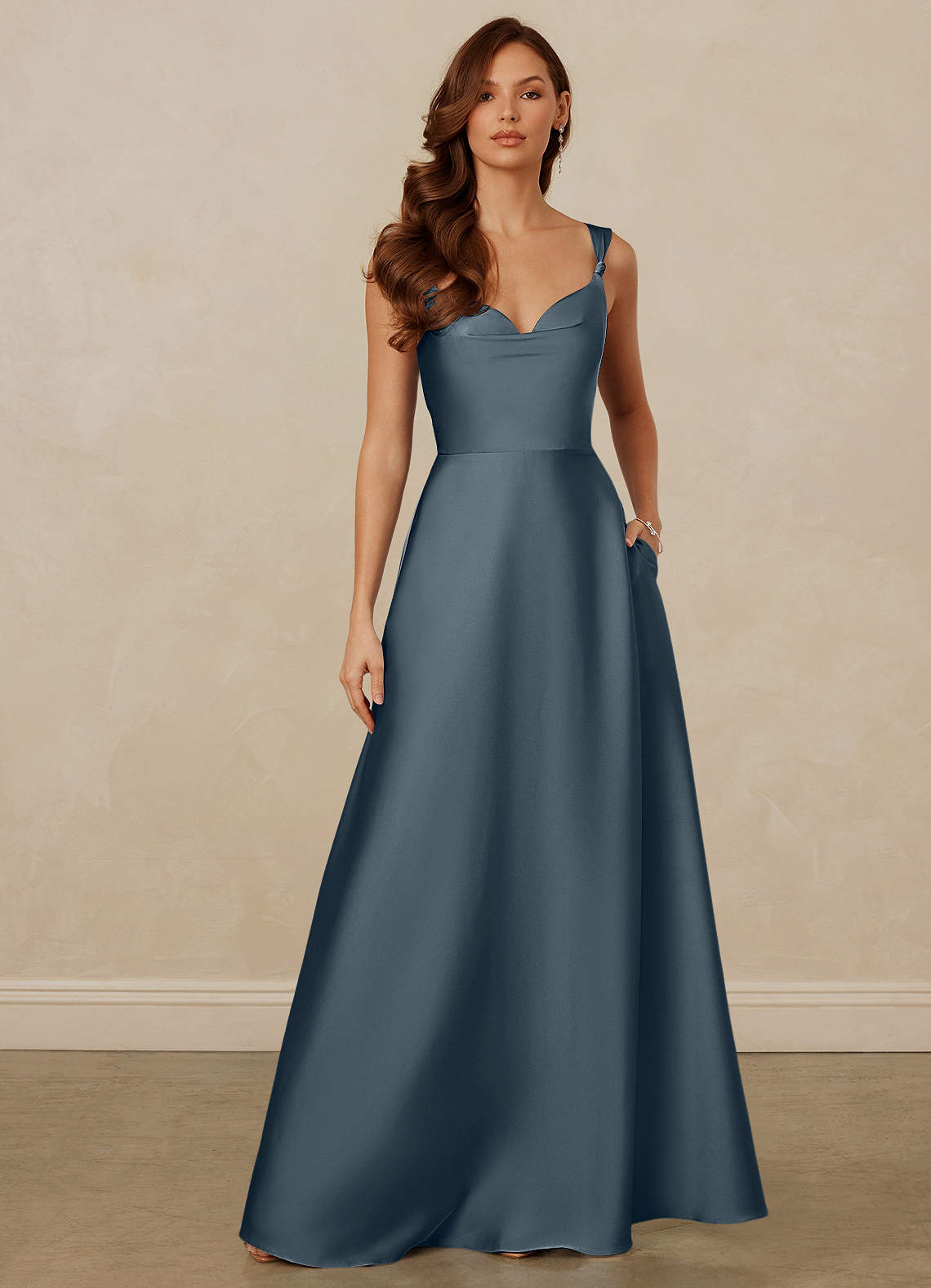 Christian Siriano Bridal for Azazie 1001 Bridesmaid Dresses Twilight A-Line Sweetheart Neckline Stretch Satin Dress image1