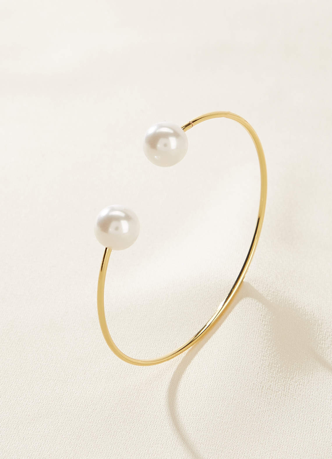 front Pearl End Cuff Bracelet