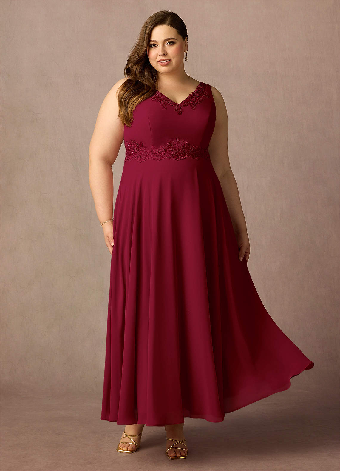 plus size burgundy mother of the groom dresses A-Line/Princess V-Neck Half Sleeves Floor-Length Plus Size Mother of the Bride Dresses with Sequins Cabernet main image 1