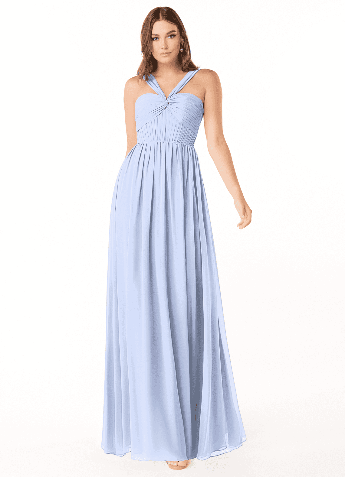 Azazie Dionne At-home Try On Dresses Grape A-Line Corset Chiffon Dress image1