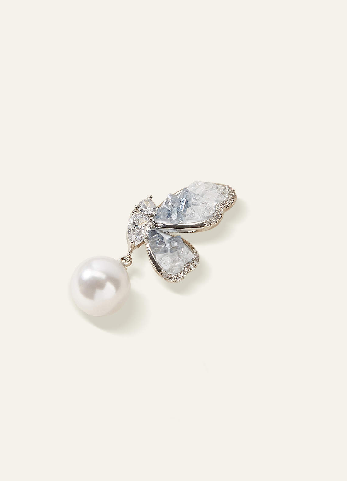 front Something Blue Butterfly Wing Drop Earrings