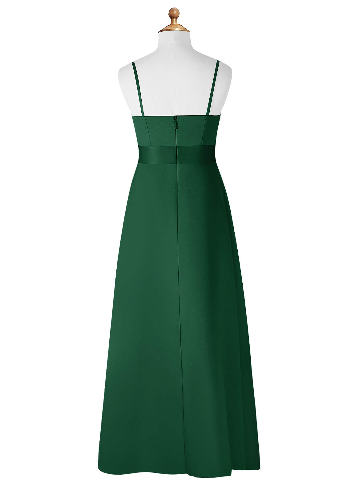 Matte Emerald Green Maxi Bridesmaid Dress