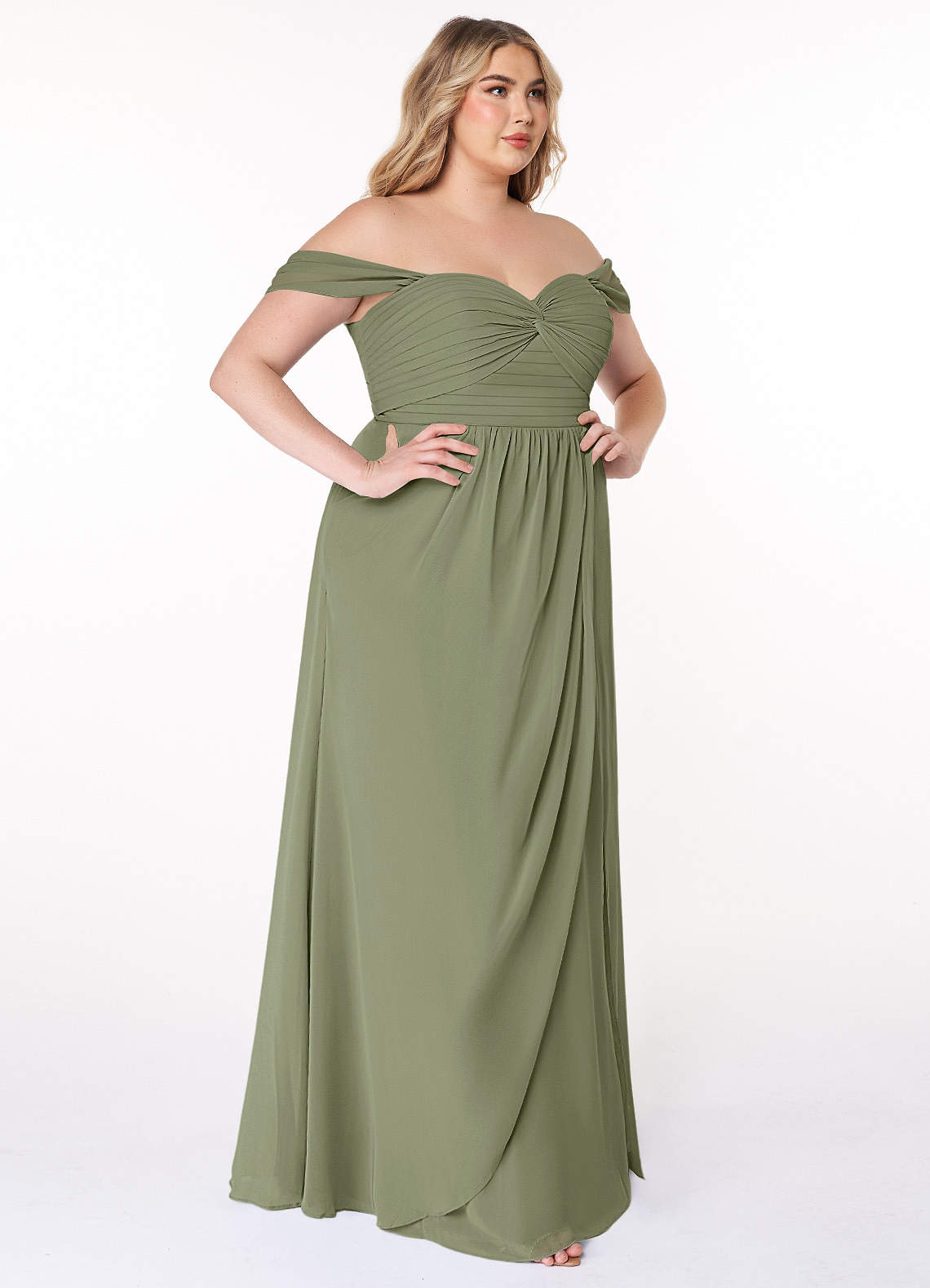 Strapless Sweetheart Maxi Bridesmaid Dress With Pleated Front Slit In Sage