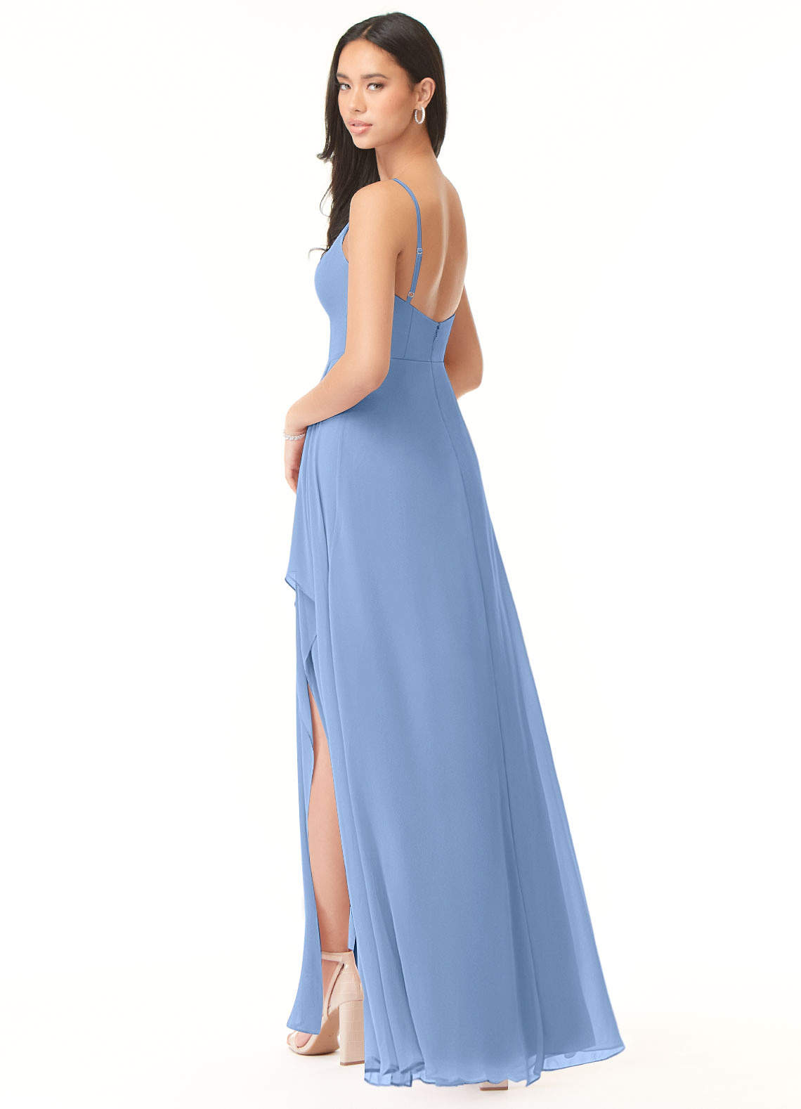 Azazie Collette Bridesmaid Dresses A-Line Chiffon Floor-Length Dress image1