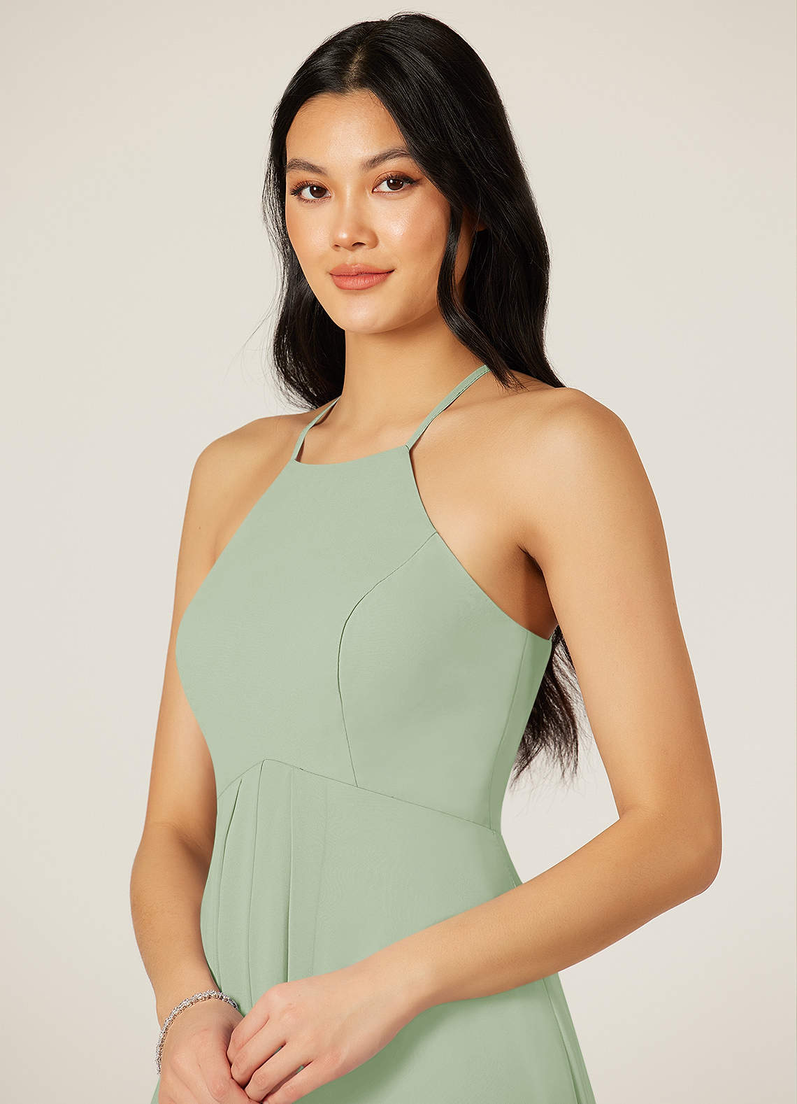 Azazie Sarah Ready to Ship Eucalyptus Chiffon Bridesmaid Dresses | Azazie Azazie Sarah Ready to Ship Eucalyptus Chiffon Bridesmaid Dresses | Azazie
