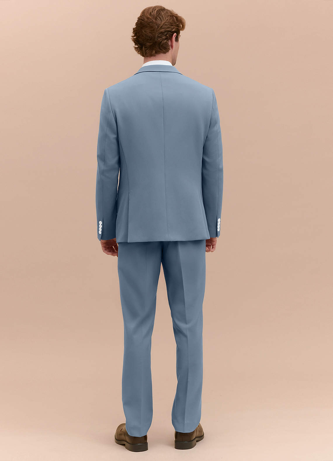 front James Dusty Blue Structured Stretch Suit