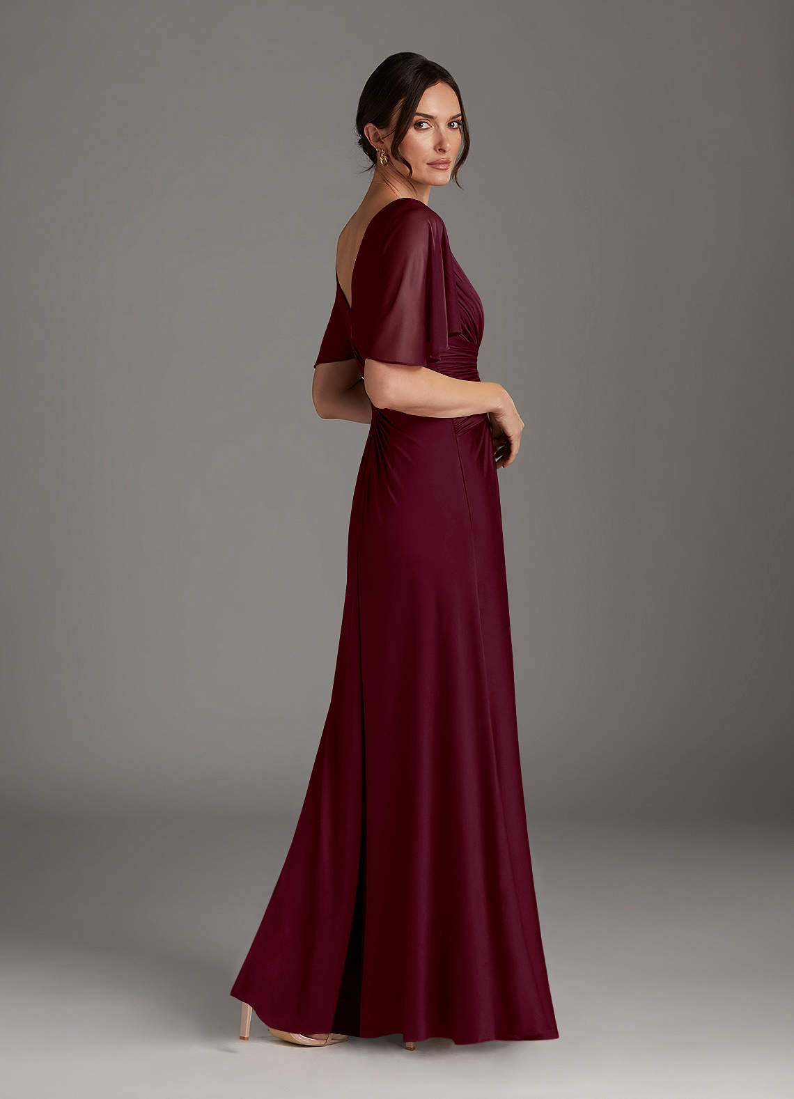 jersey a line bridesmaid dress Beaded V neck Prom Dress,Beaded Short/Long Blush Dress