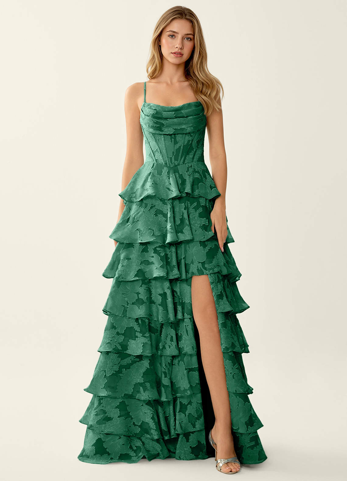 dark green floral prom dress Elegant A line Floral Appliques Lace-Up A-Line Dark Green Prom Dresses   PreppyDress