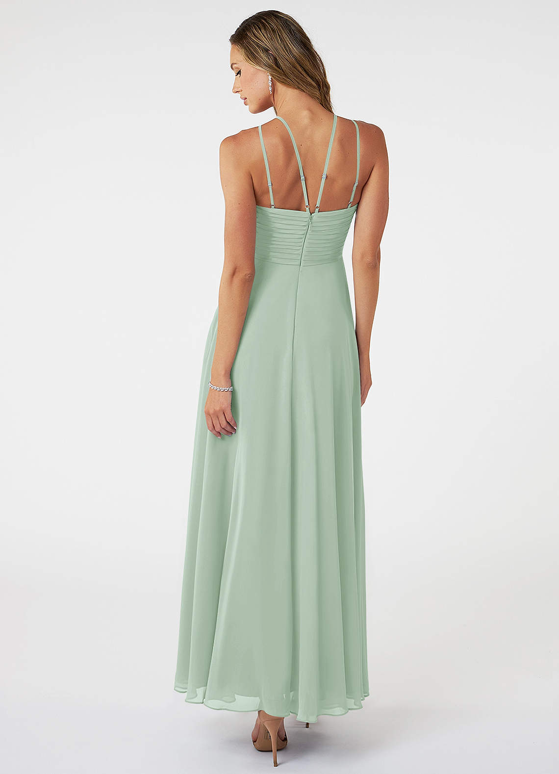 Azazie Melinda Ready to Ship Agave Bridesmaid Dresses Azazie