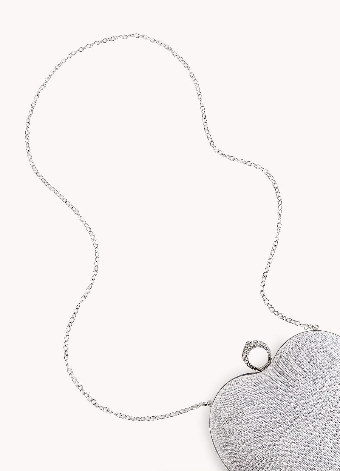 期間限定値下げsilver crystal heart clutch Silver Crystal Heart Clutch – self-portrait