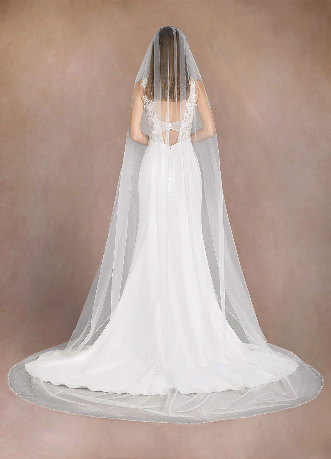 Sheena Beads Cathedral Length Veil | Azazie