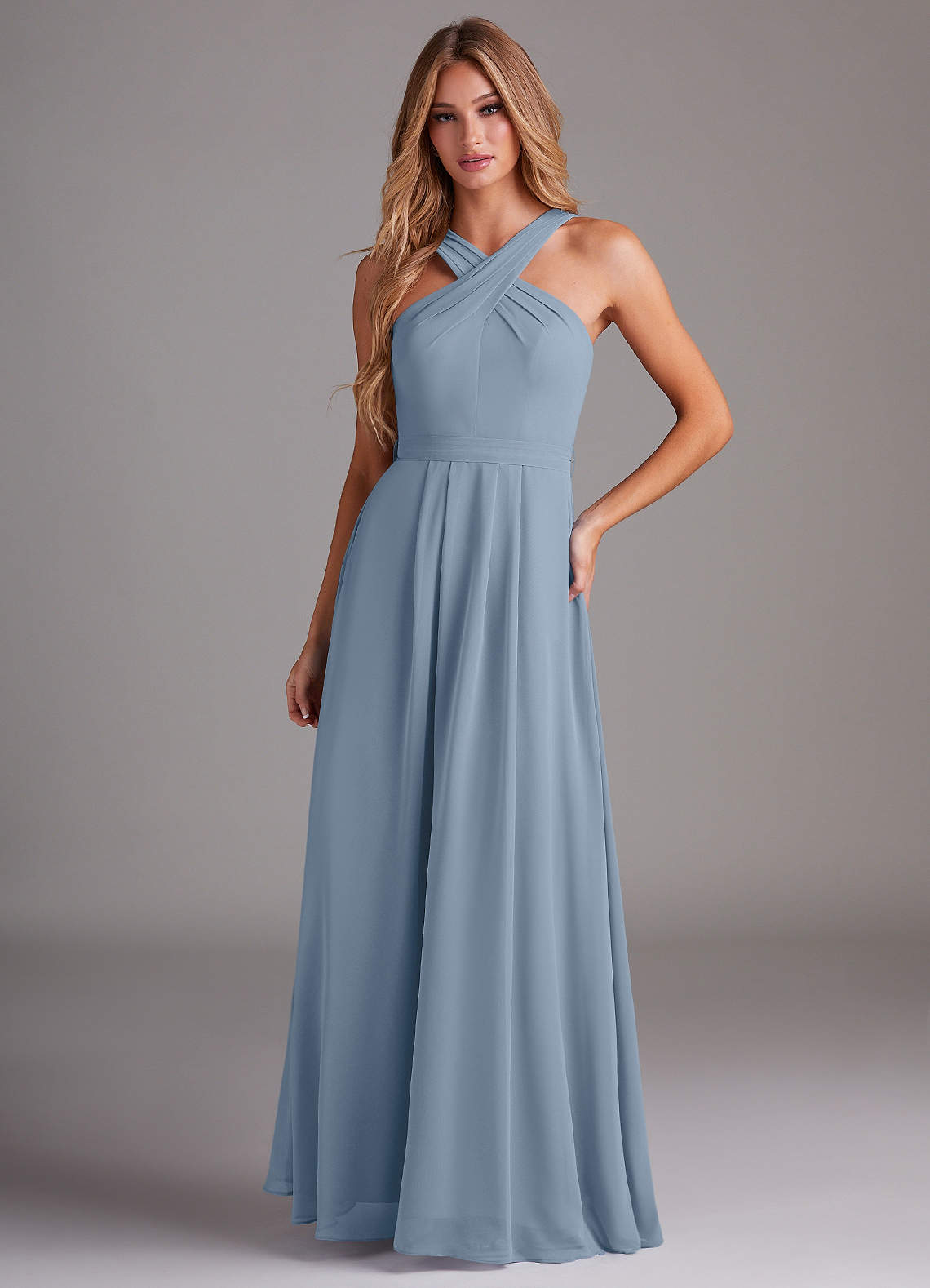 Azazie Dixie Dusty Blue Bridesmaid Dresses | Azazie