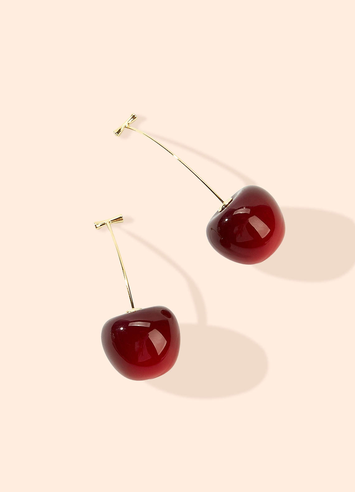 front Cherry Drop Earrings