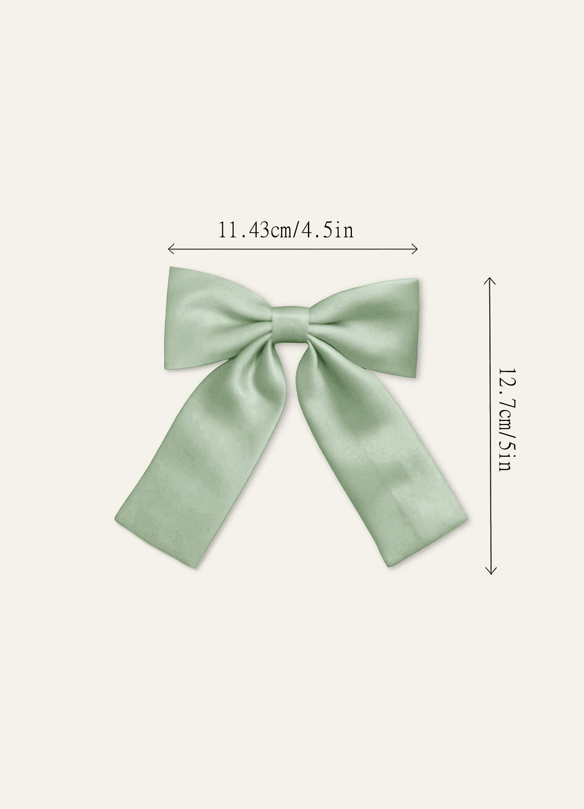 front Girls Satin Bow Hair Clip