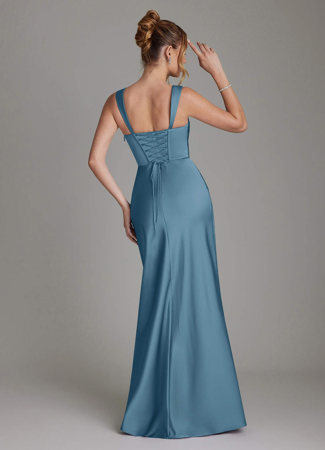 agustina satin dress Azazie Agustina