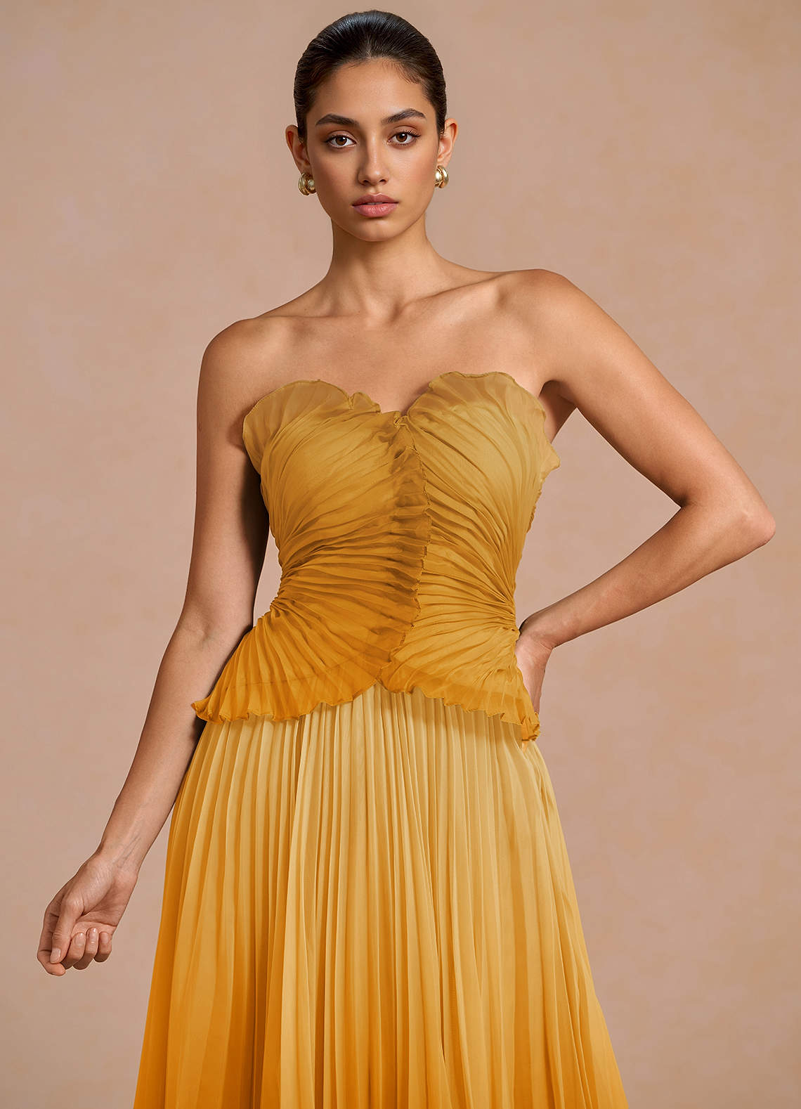 amber bridesmaid dresses Ever-Pretty Amber Bloom Floor Length With Sleev With Flutter Sleeves