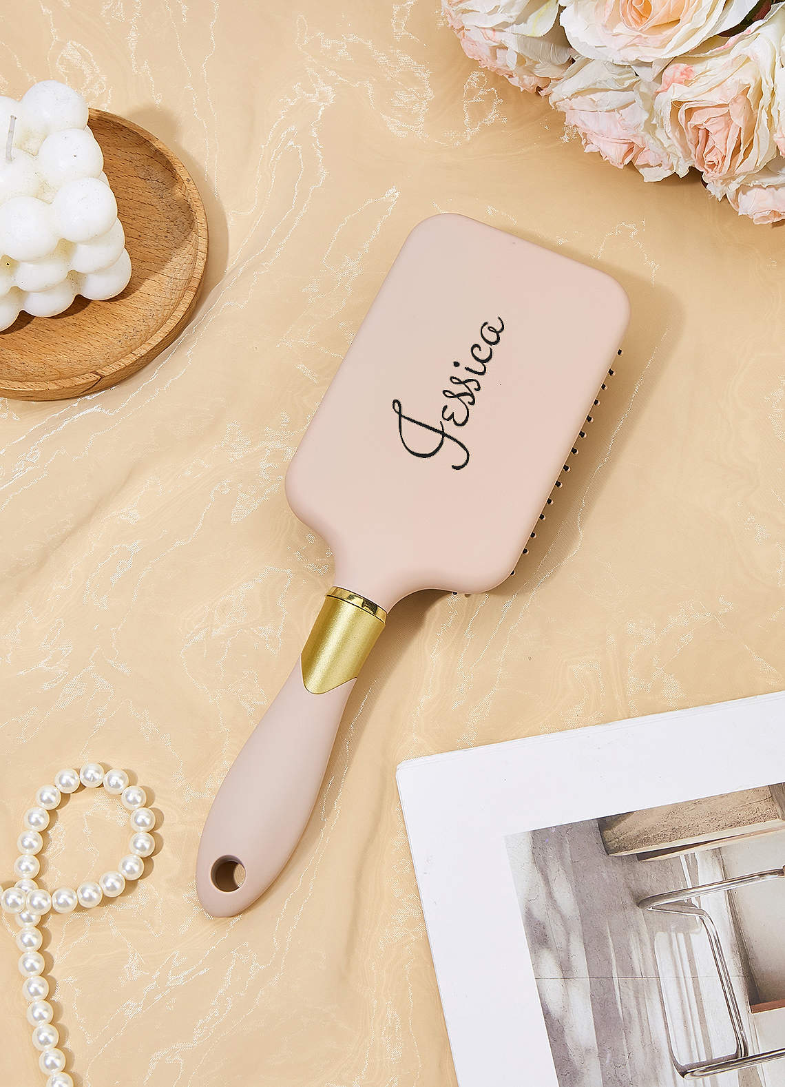 front Personalized Name Comb Custom Hair Brush Gift