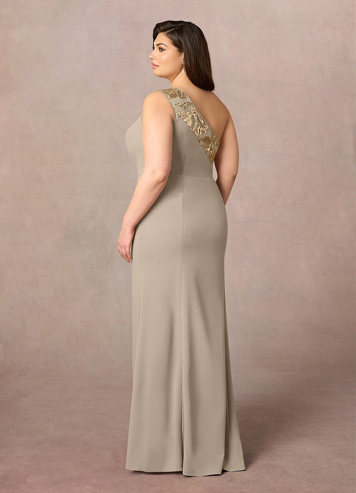 Azazie Aria Taupe Mermaid Sequins Lace Dress Ready to Ship | Azazie Azazie Aria Taupe Mermaid Sequins Lace Dress Ready to Ship | Azazie