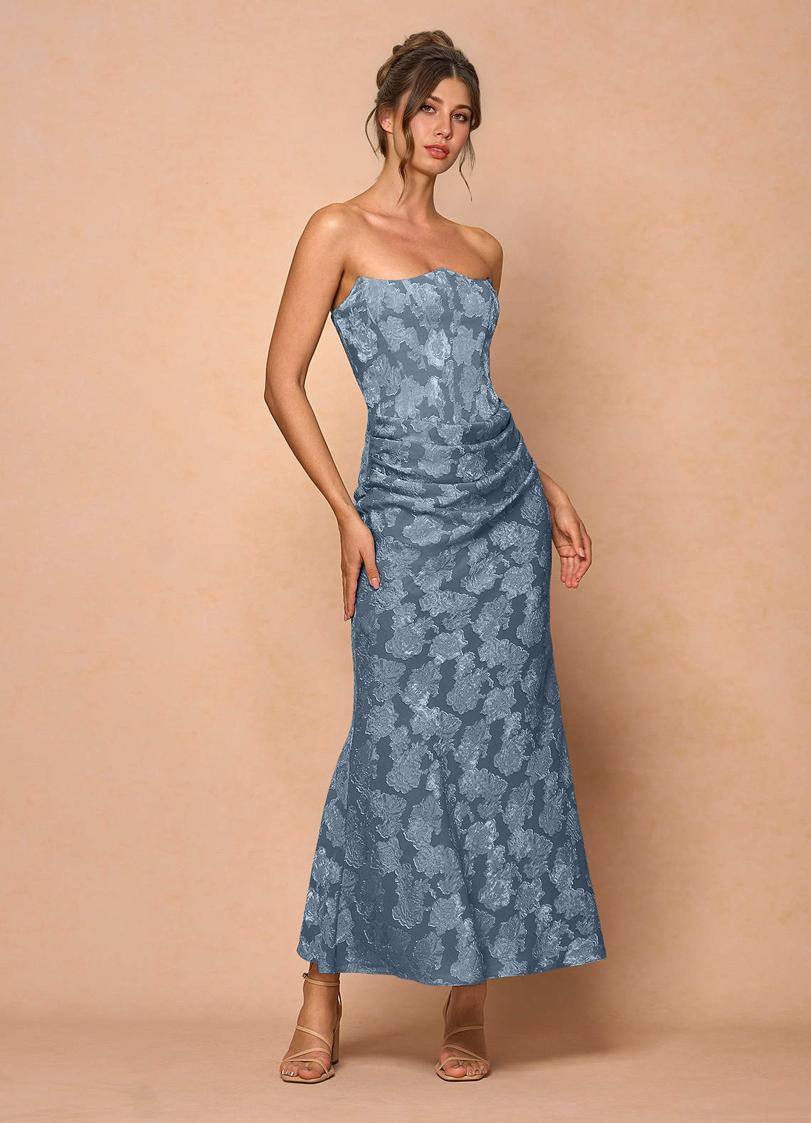Ezrena Dusty Blue Maxi Dress image1