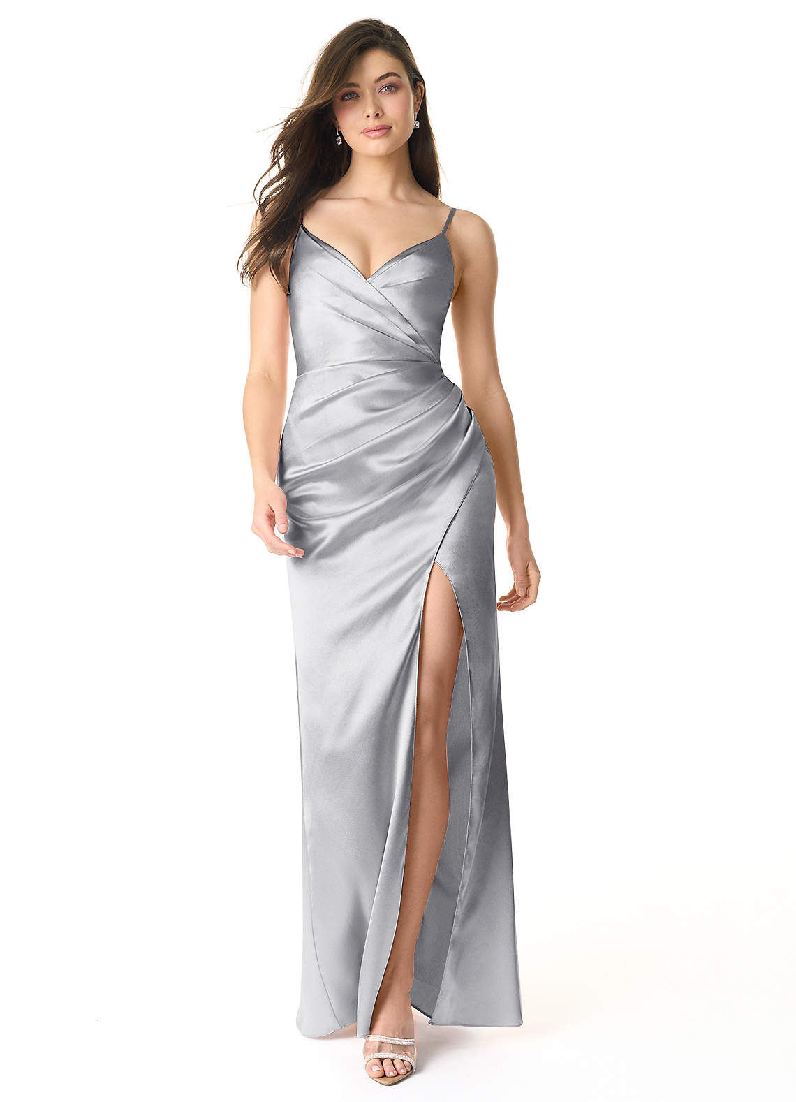 Silver Azazie Sukia Bridesmaid Dresses | Azazie