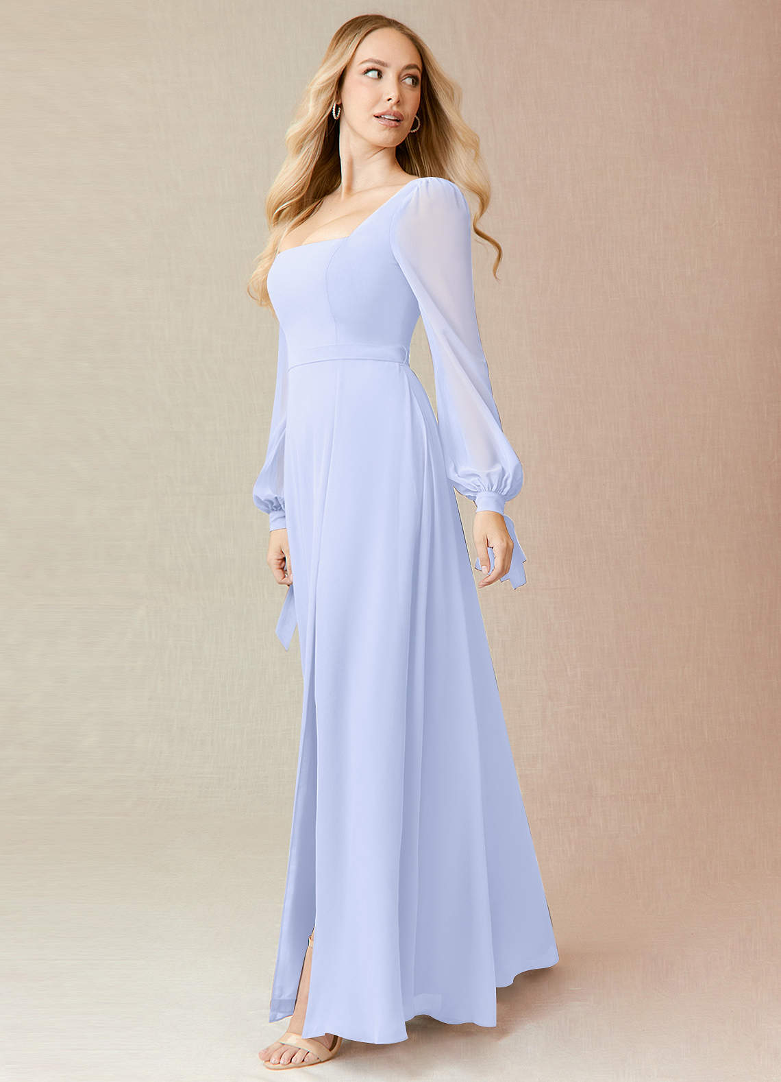 long sleeve lavender bridesmaid dresses Digital Lavender Sustainable Wrap Dress