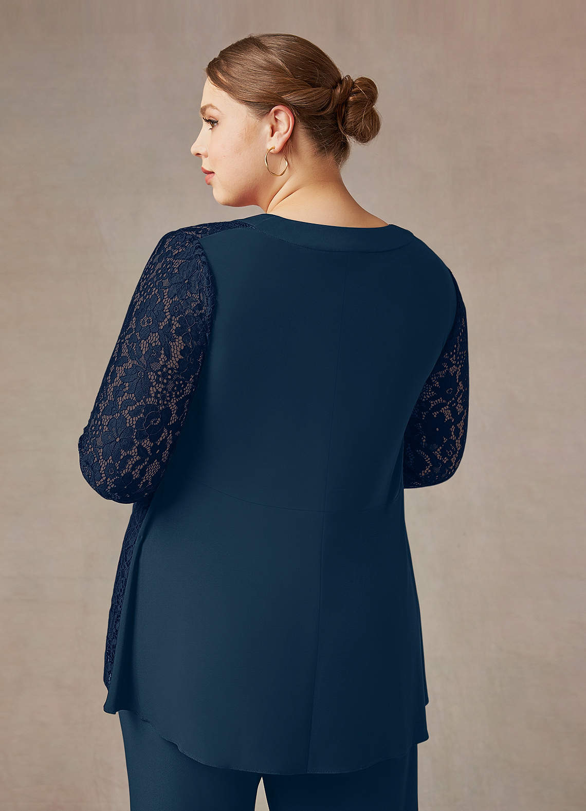 Azazie Mamrie Mother of the Bride Dresses Dark Navy Neptune Jumpsuit/Pantsuit Lace Dress image14