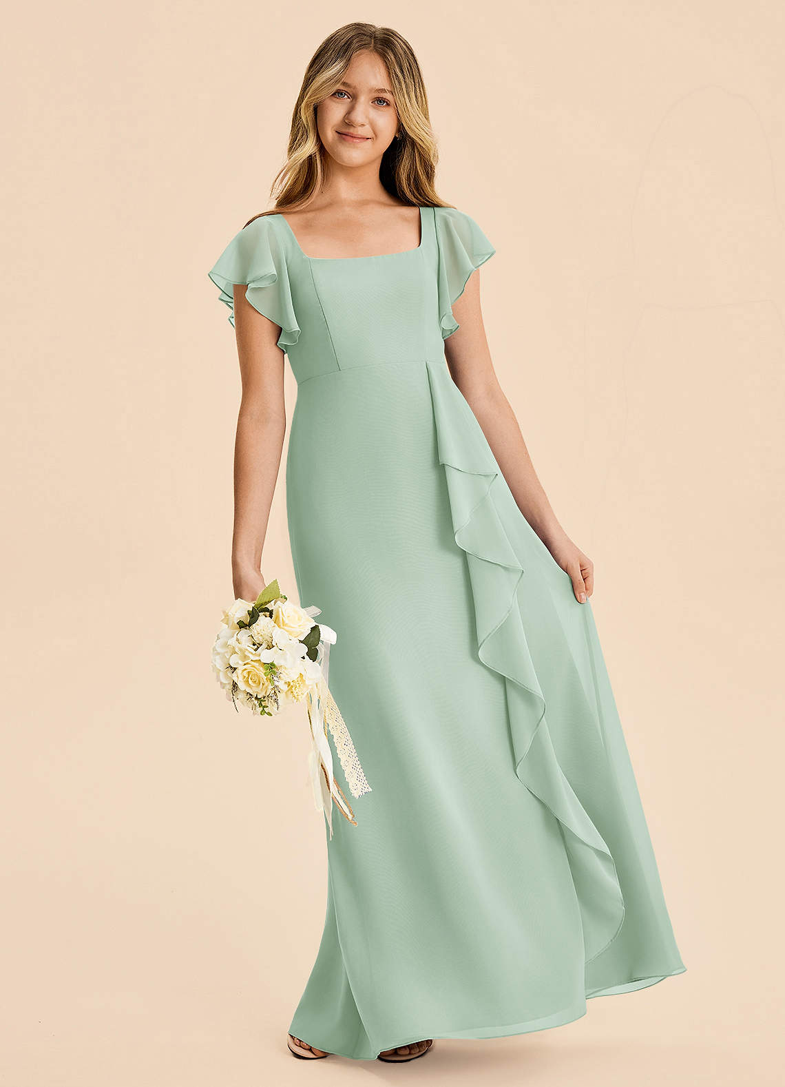 noah green dresses Azazie Junior Bridesmaid Dress in Agave Ladies RTW