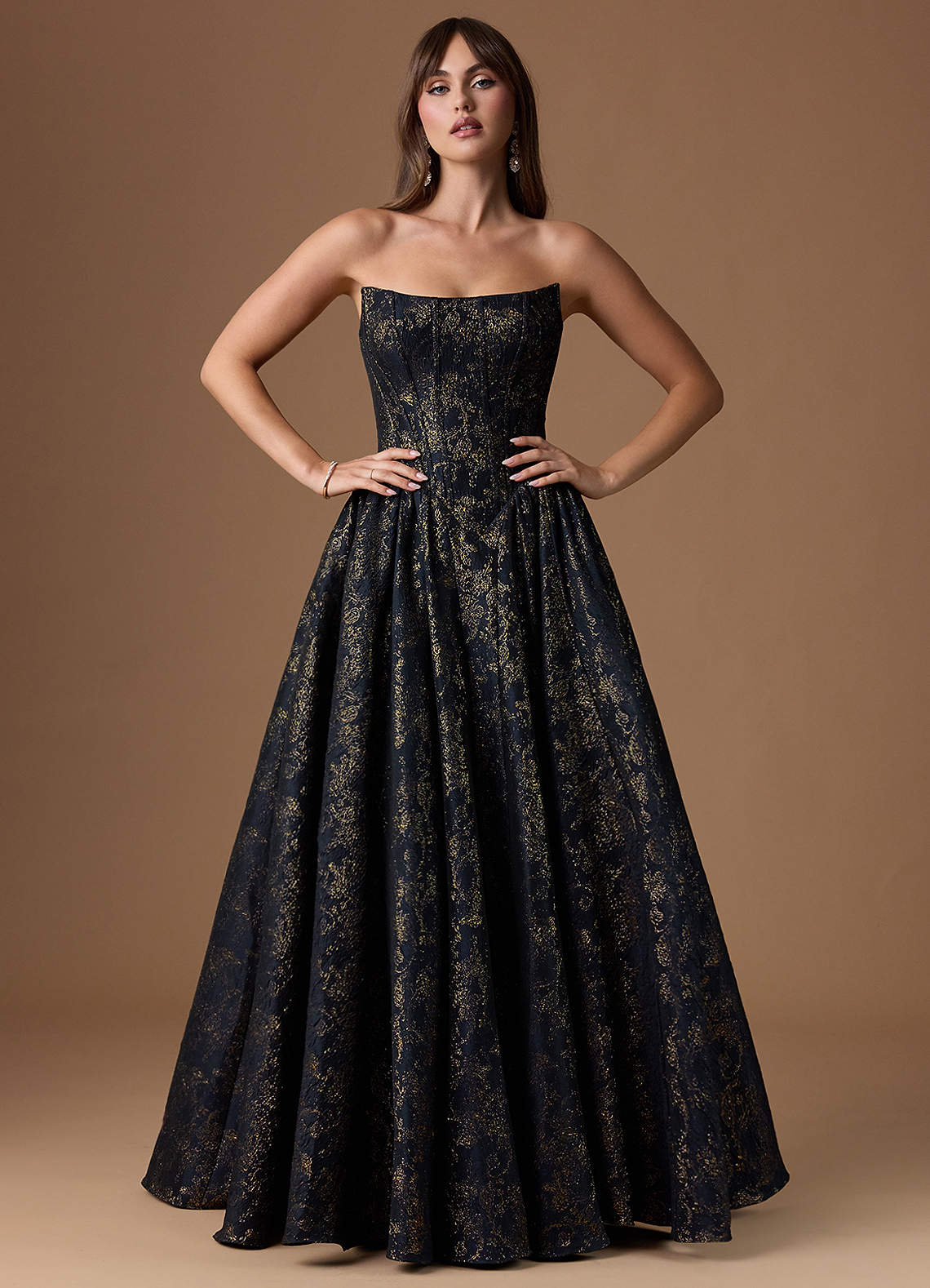 Azazie Gilded Midnight Sleeveless Ball Gowns Evening Dress / Gown Azazie Gilded Midnight Sleeveless Ball Gowns Evening Dress / Gown