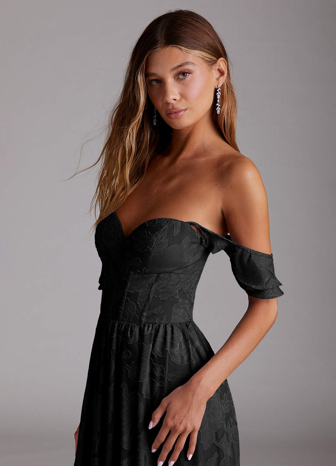 black long sleeve maxi evening dress Keep It Up Black Puff Sleeve Maxi Dress – Shop the Mint