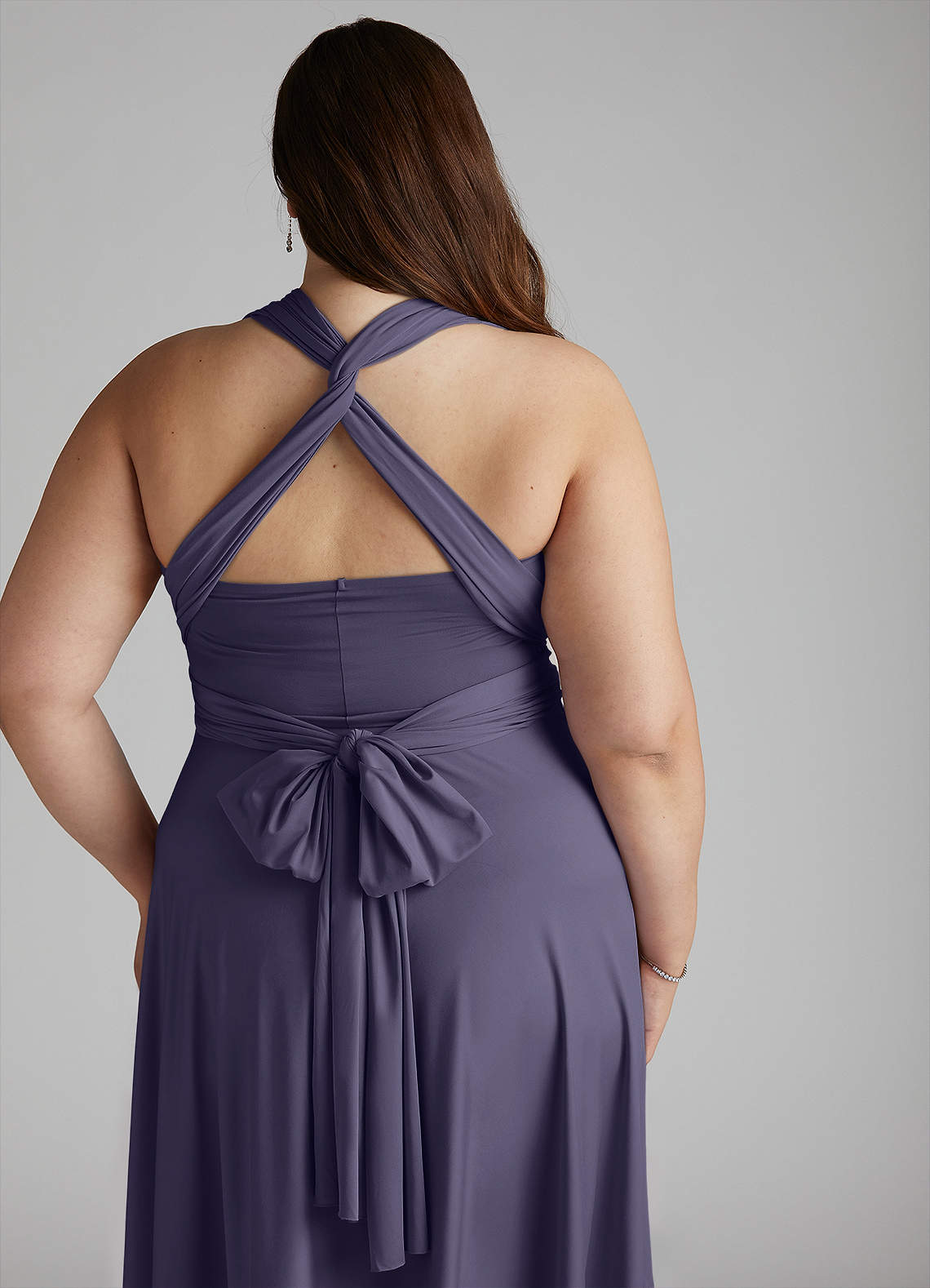 Liliac Azazie Infinity Jersey Knee Length Wrap A-Line Dress Bridesmaid ...