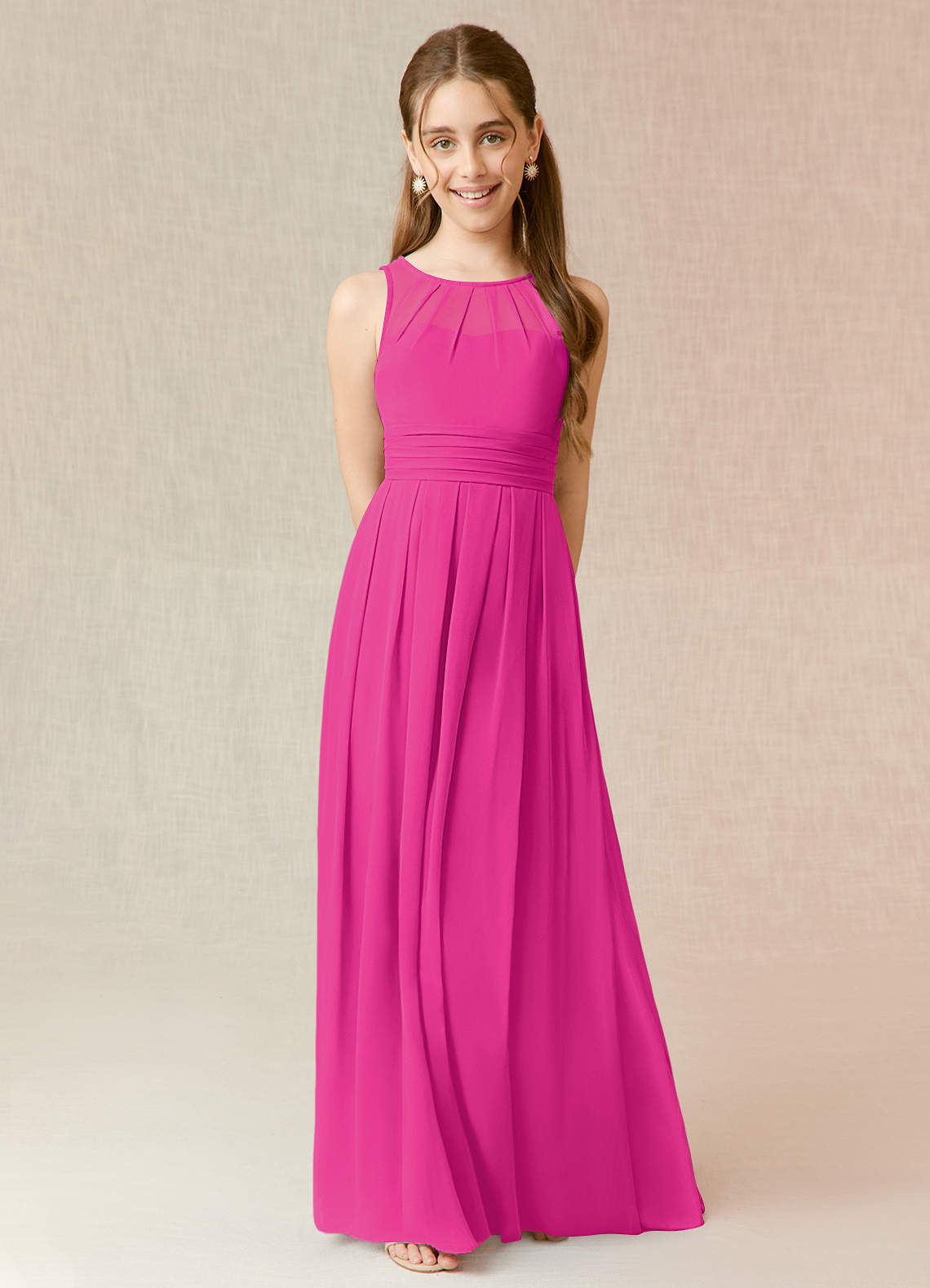 Cheap Junior Bridesmaid Dresses Fuschia