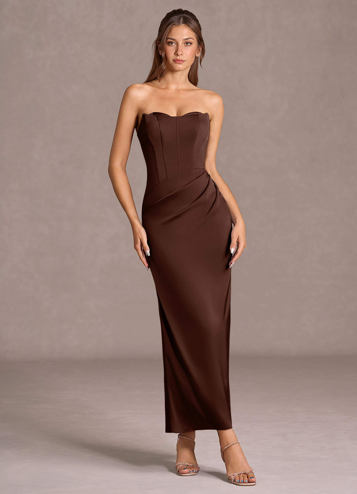 Lina Mocha Coco Maxi Dress Ready to Ship | Azazie Lina Mocha Coco Maxi Dress Ready to Ship | Azazie