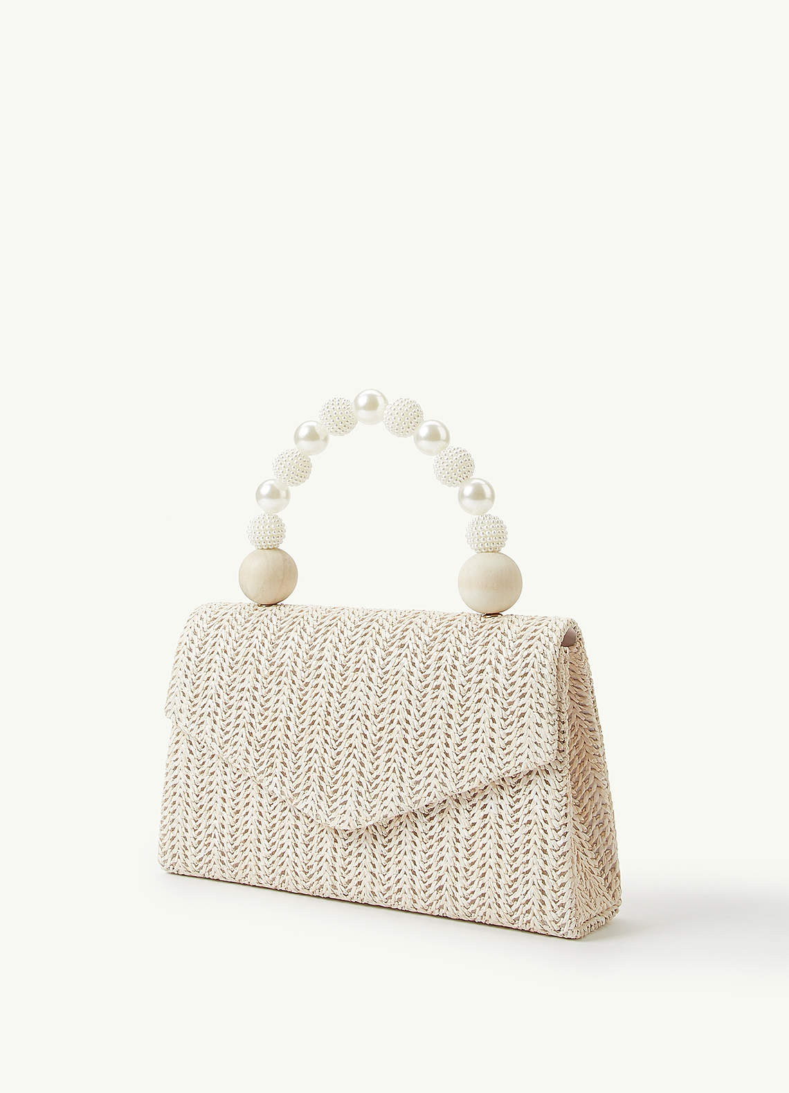 front Woven Wicker Handbag