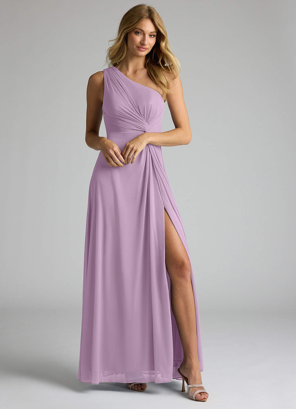 one shoulder mesh bridesmaid dress Duntery One Shoulder Mesh Wedding Party Tulle Bridesmaid Gown, Brown