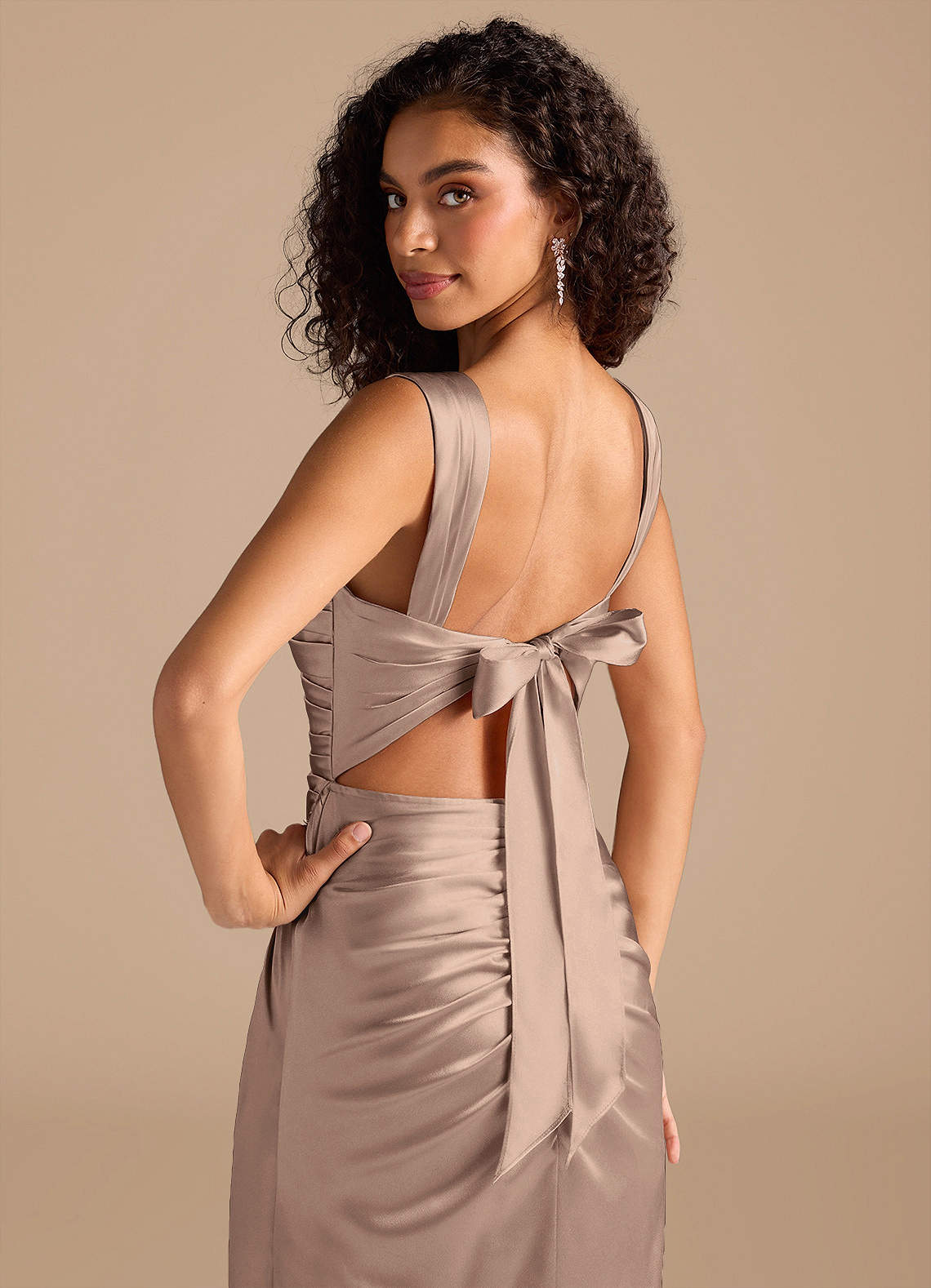 Azazie Jesaphine Taupe Bridesmaid Dresses | Azazie CA