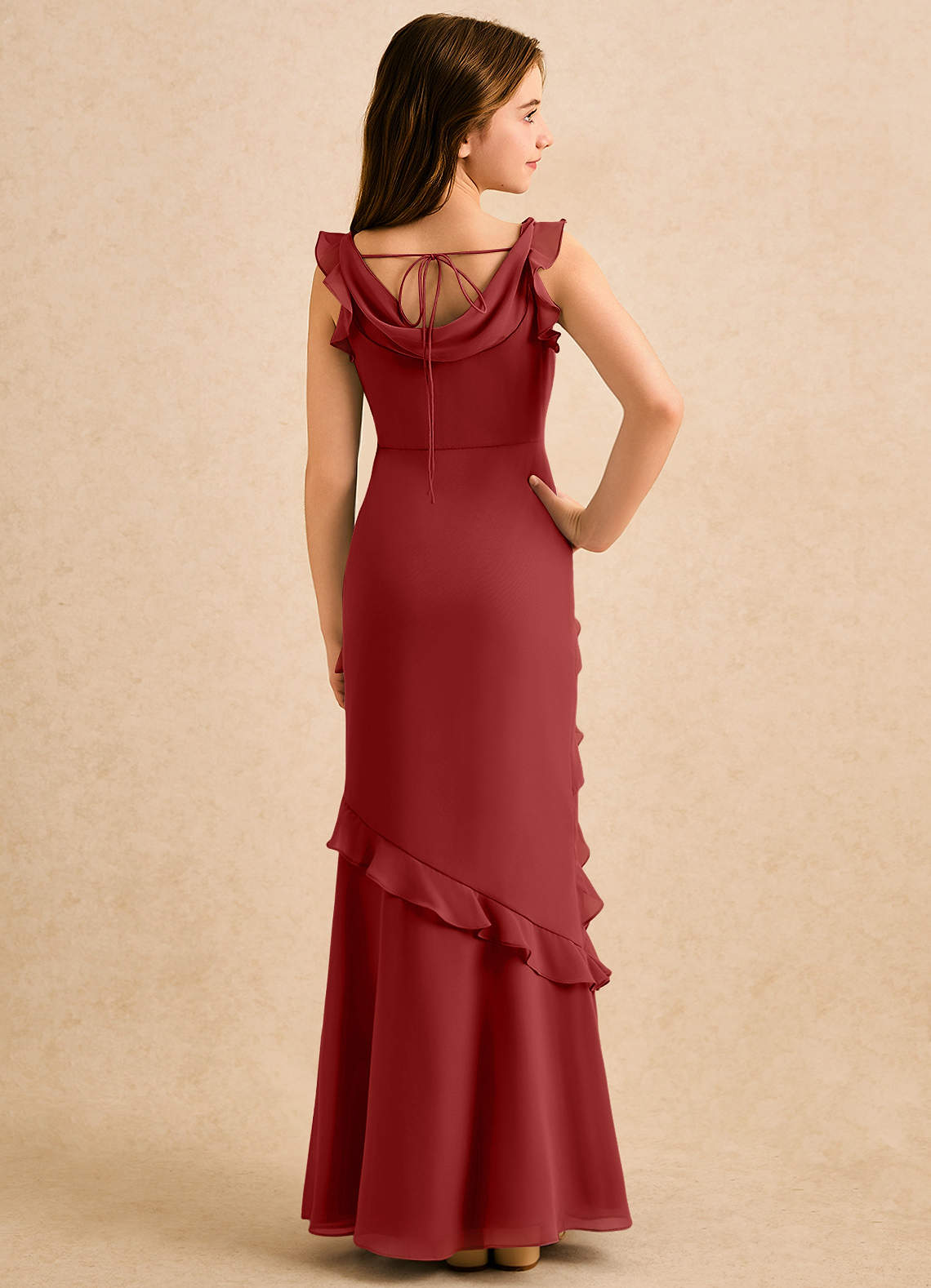 strapless open back dress Spring 1987 Yves Saint Laurent Runway & Ad Campaign Pink Ruffle Dress –  Shrimpton Couture main image 1