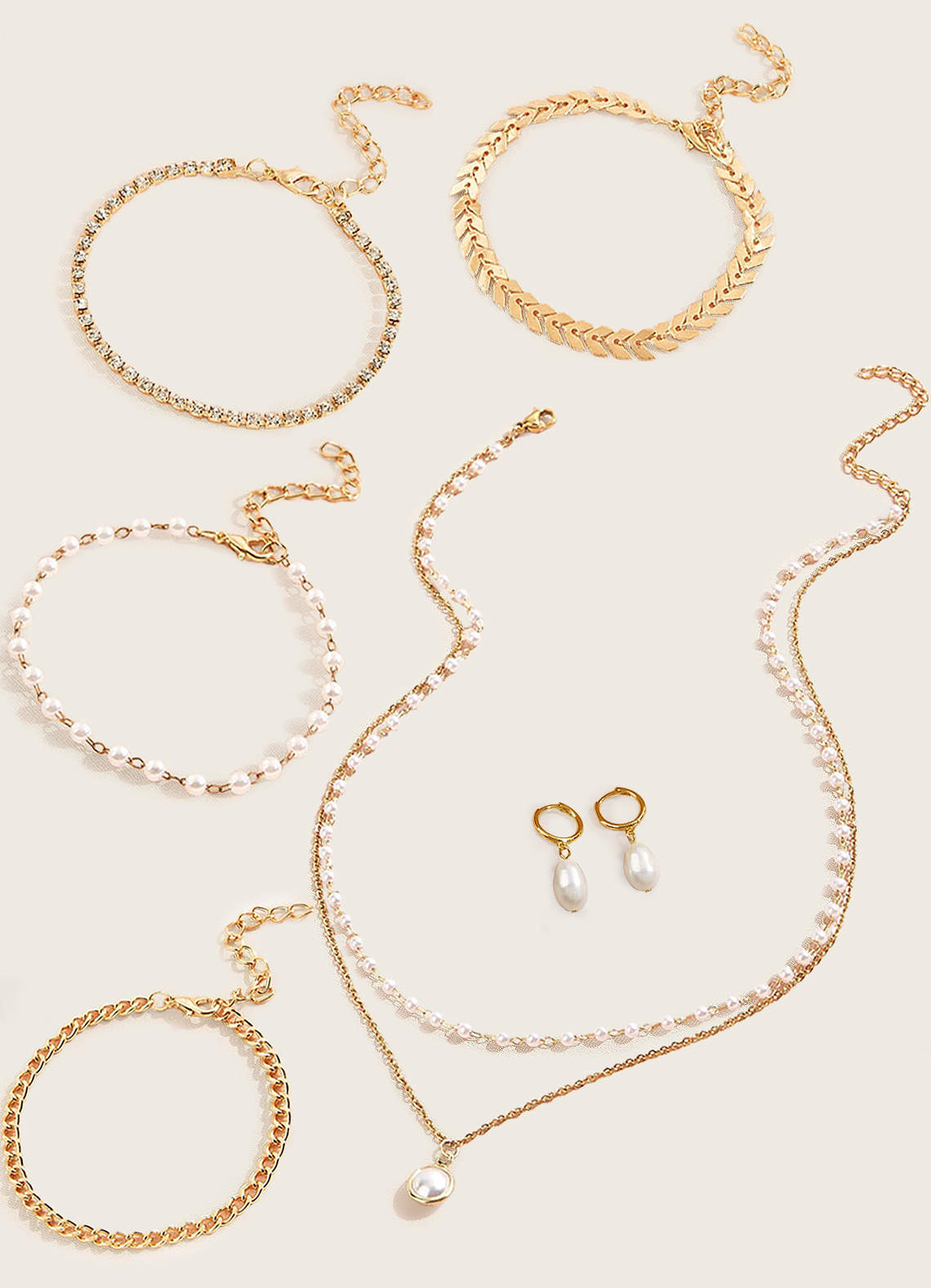 front Bleeker Pearl Set