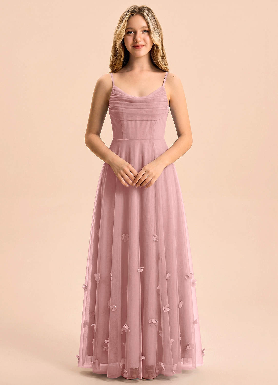 front Azazie Gia Junior Formal Dress