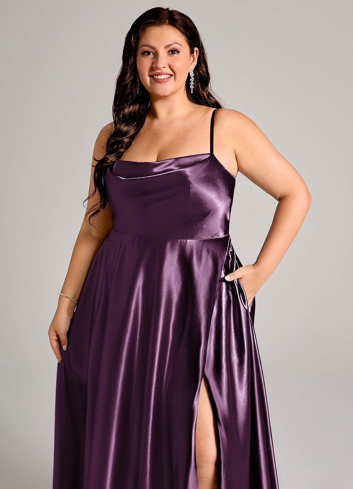plum and silver bridesmaid dresses Purple Bridesmaid Dress, Silver Sequins Bridesmaid Dress,bridesmaid Dress With V Neck,long Bridesmaid Dress, Long Wedding Party Dress,sequins