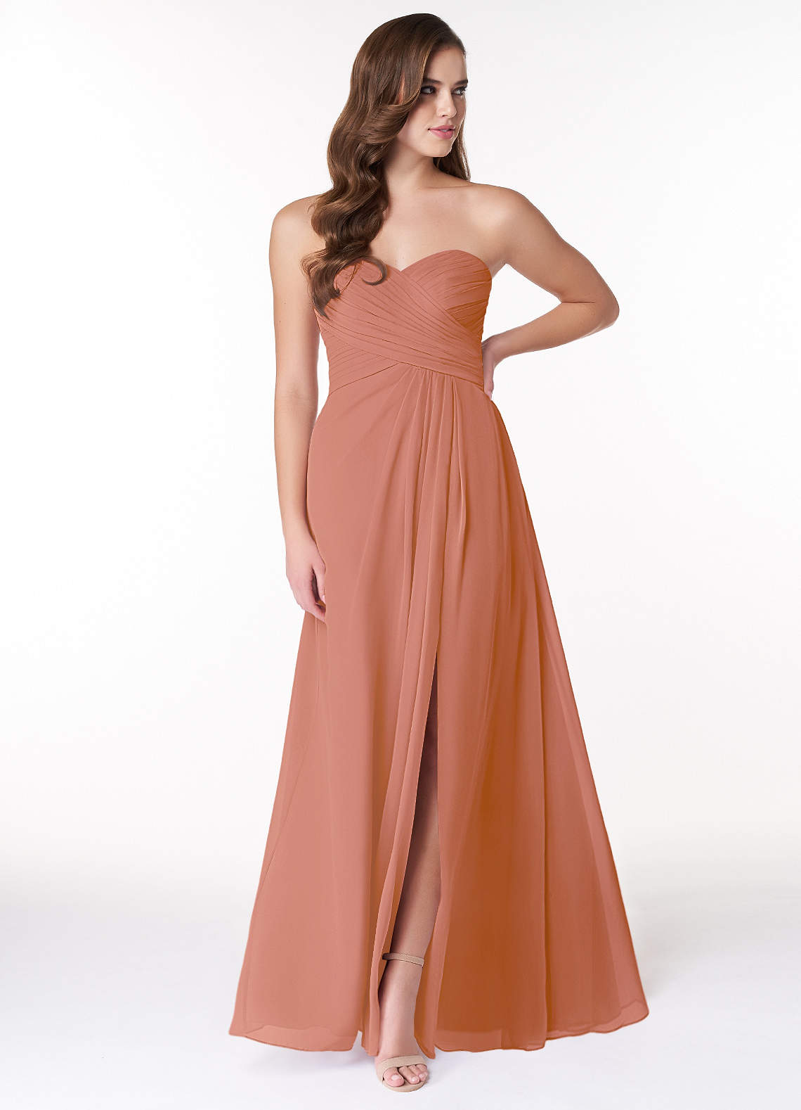 Azazie Arabella Allure Abiti da Damigella Abito Convertibile A-Line in Chiffon Scollo a Cuore Più Tagliato image1