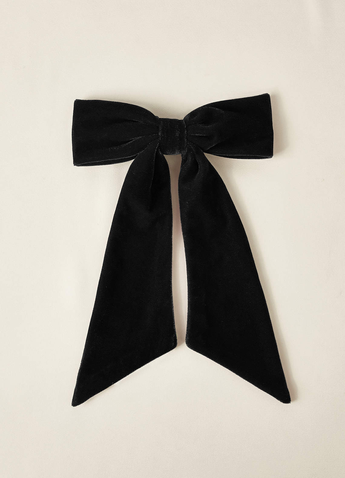 front Matching Color Velvet Bow Hair Clip
