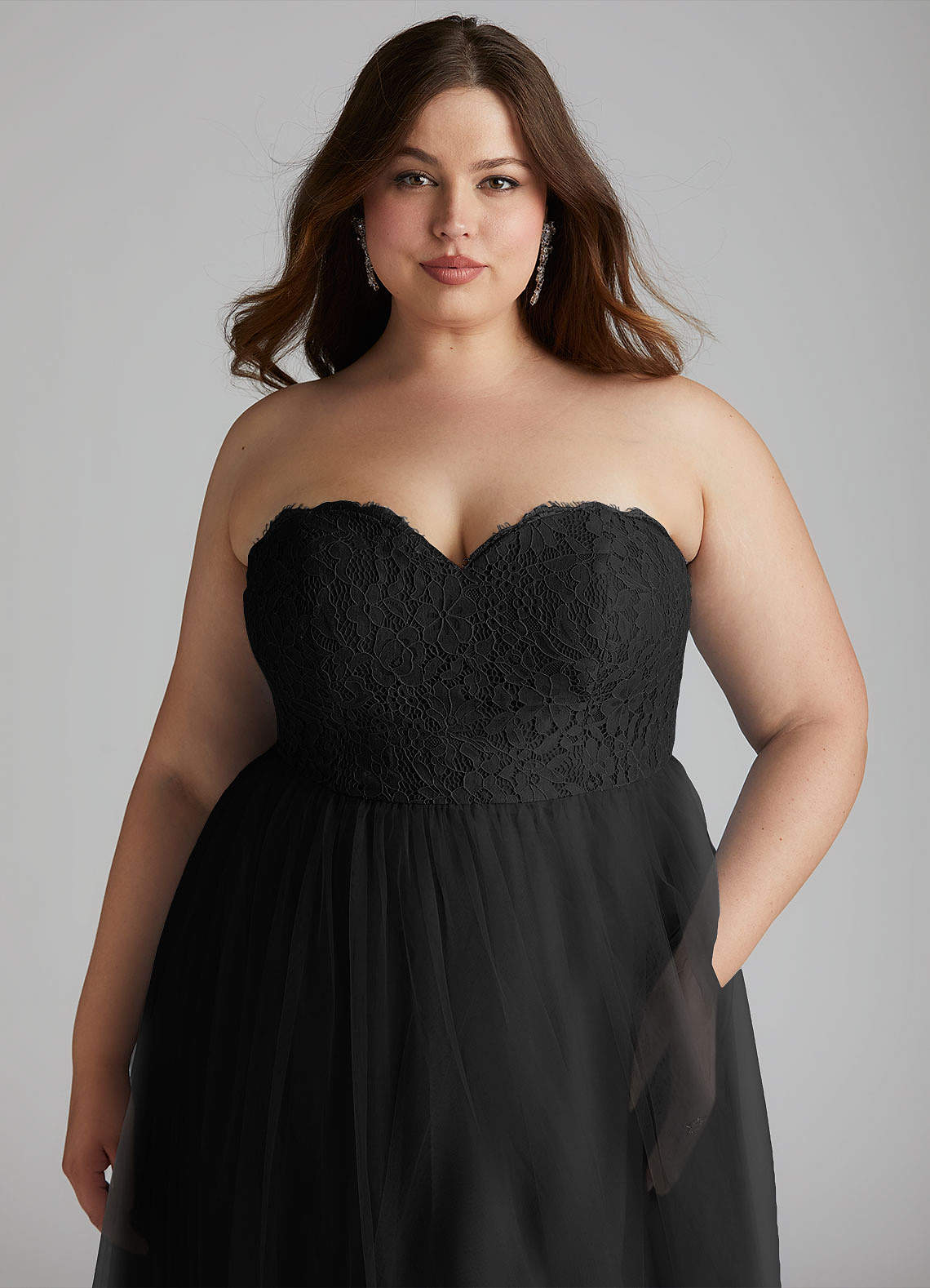 Azazie Roni Black Tulle Bridesmaid Dresses | Azazie DE Azazie Roni Black Tulle Bridesmaid Dresses | Azazie DE