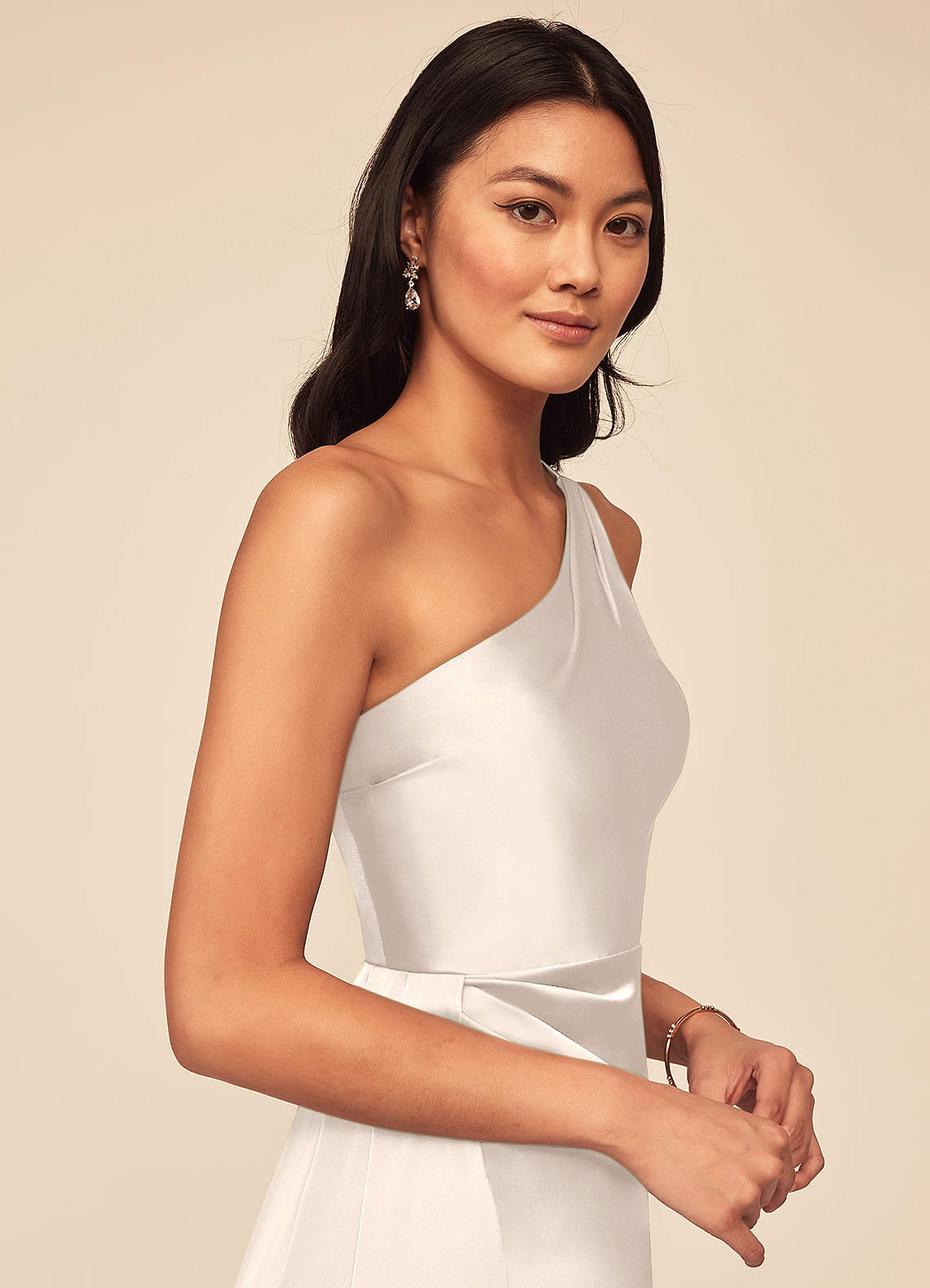 champagne satin maxi dress long sleeve S Wrap Bridesmaid with Slit – Cap sleeve Moab Engagement Session With Color:Pink-2 573