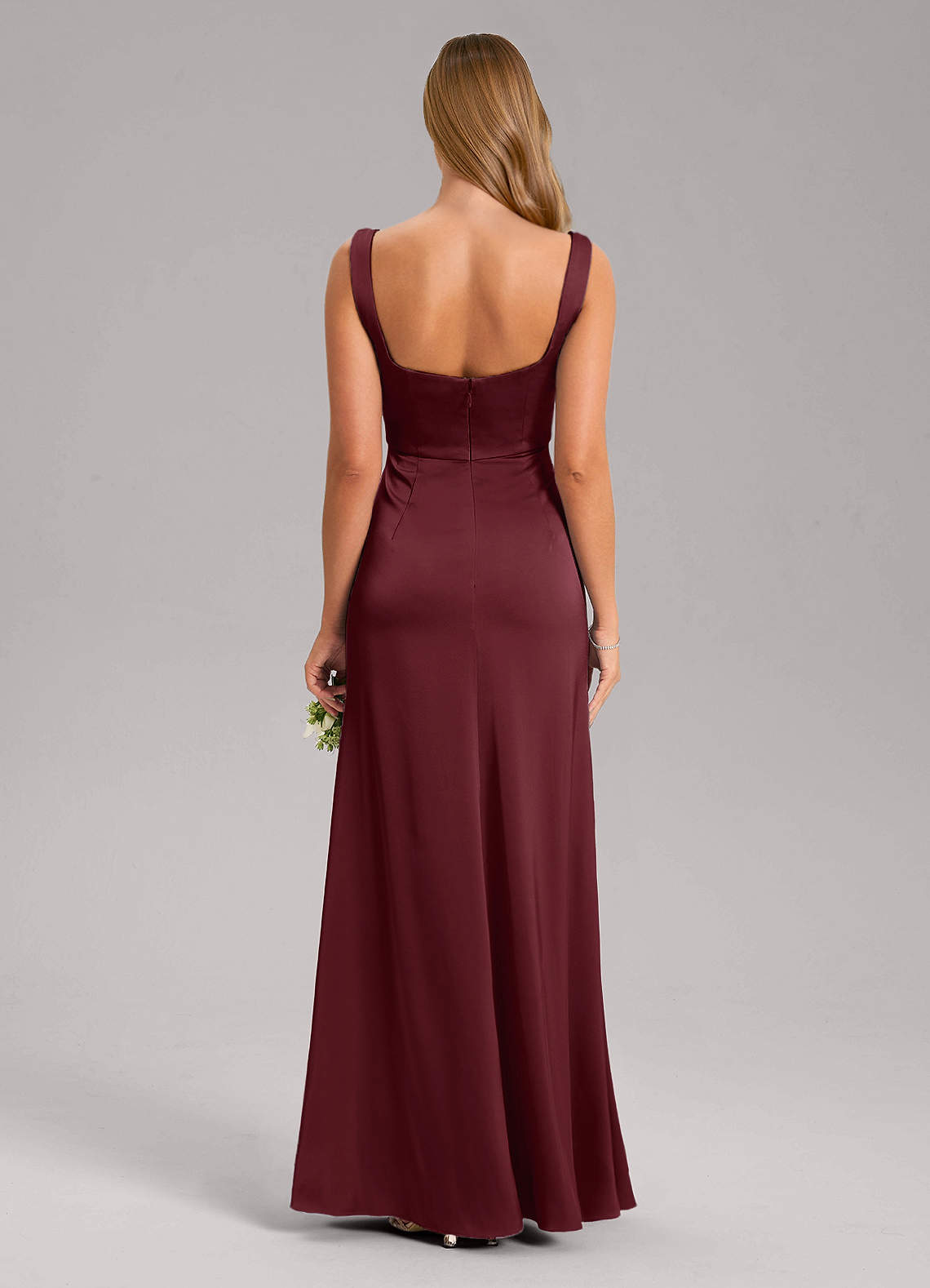 Blush Pink Elegant Bridesmaid Bridesmaid Dresses With Pockets Uk Azazie  Frostine Cabernet Stretch Satin Bridesmaid Dresses