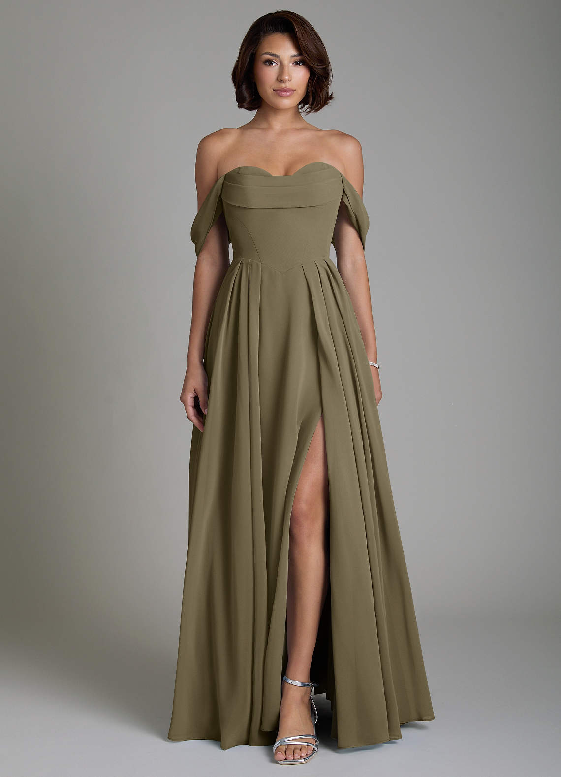 willow bridesmaid dresses Azazie A-Line Sweetheart Floor-Length Chiffon flow-publish-backfilled Leela Sculpted Twist Waist Size:XL 174cm - 179cm Tall Details Silhouette