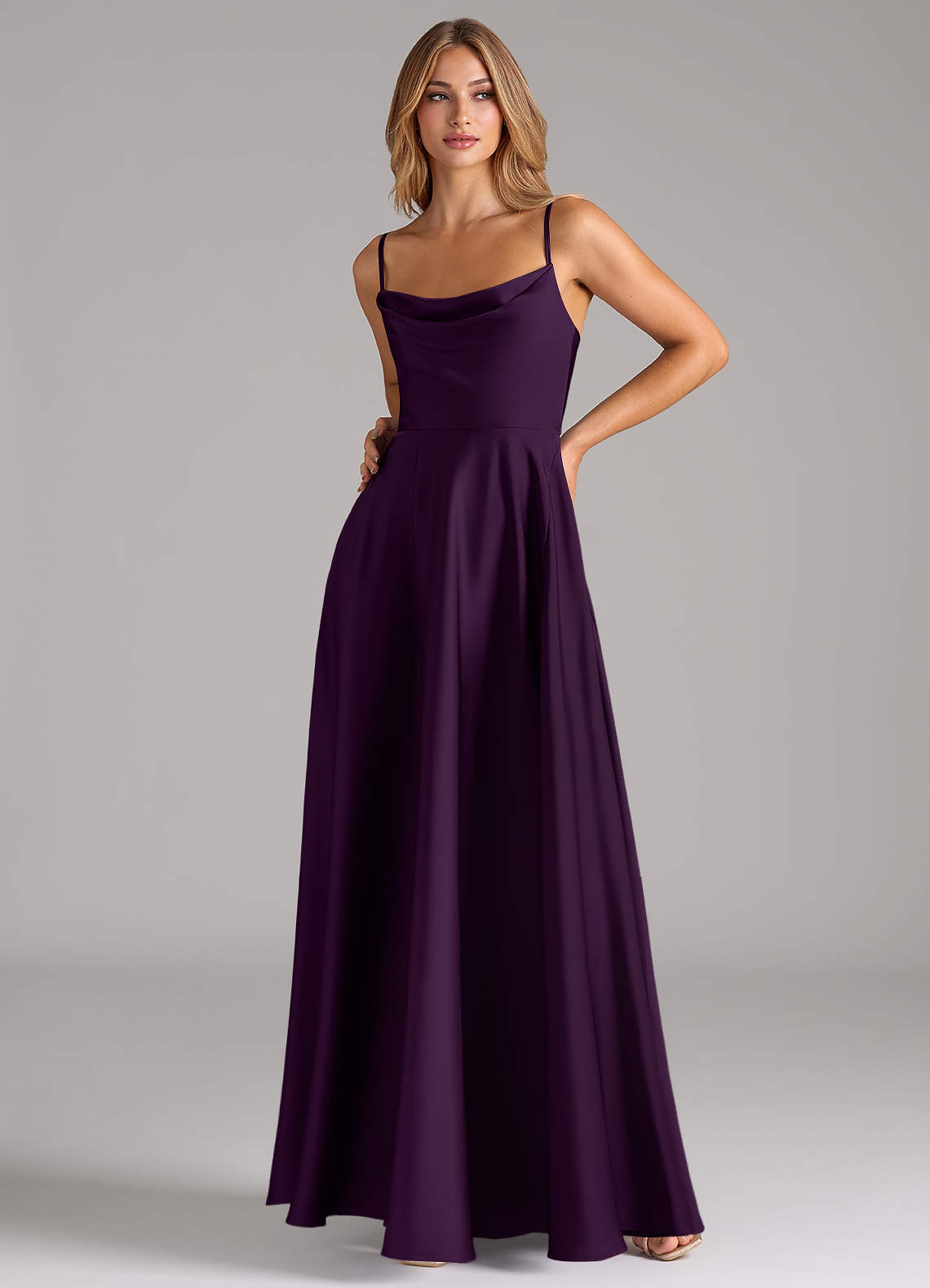 elle purple dress Azazie Elle